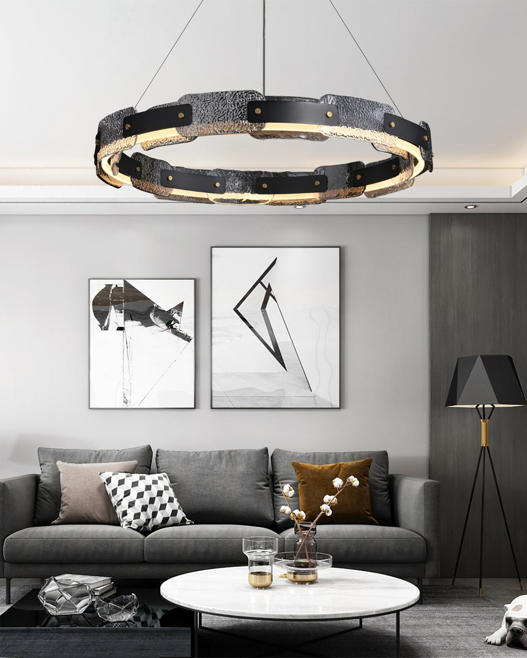 RAVENHURST CRYSTAL FUSION CHANDELIER