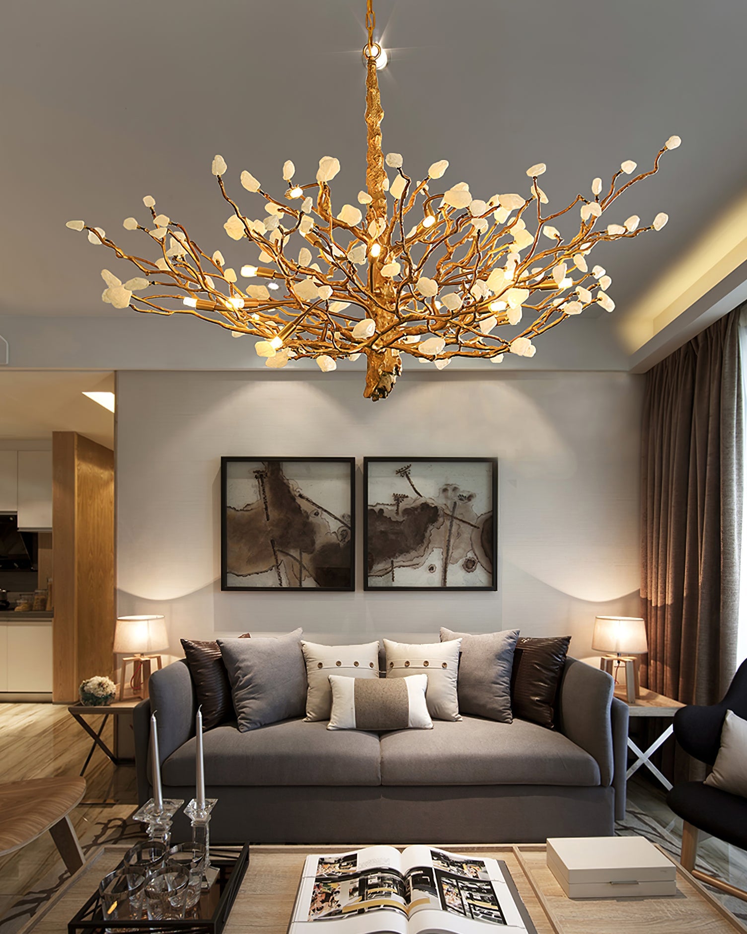 CHARLESTON CRYSTAL BRANCH LIGHTING