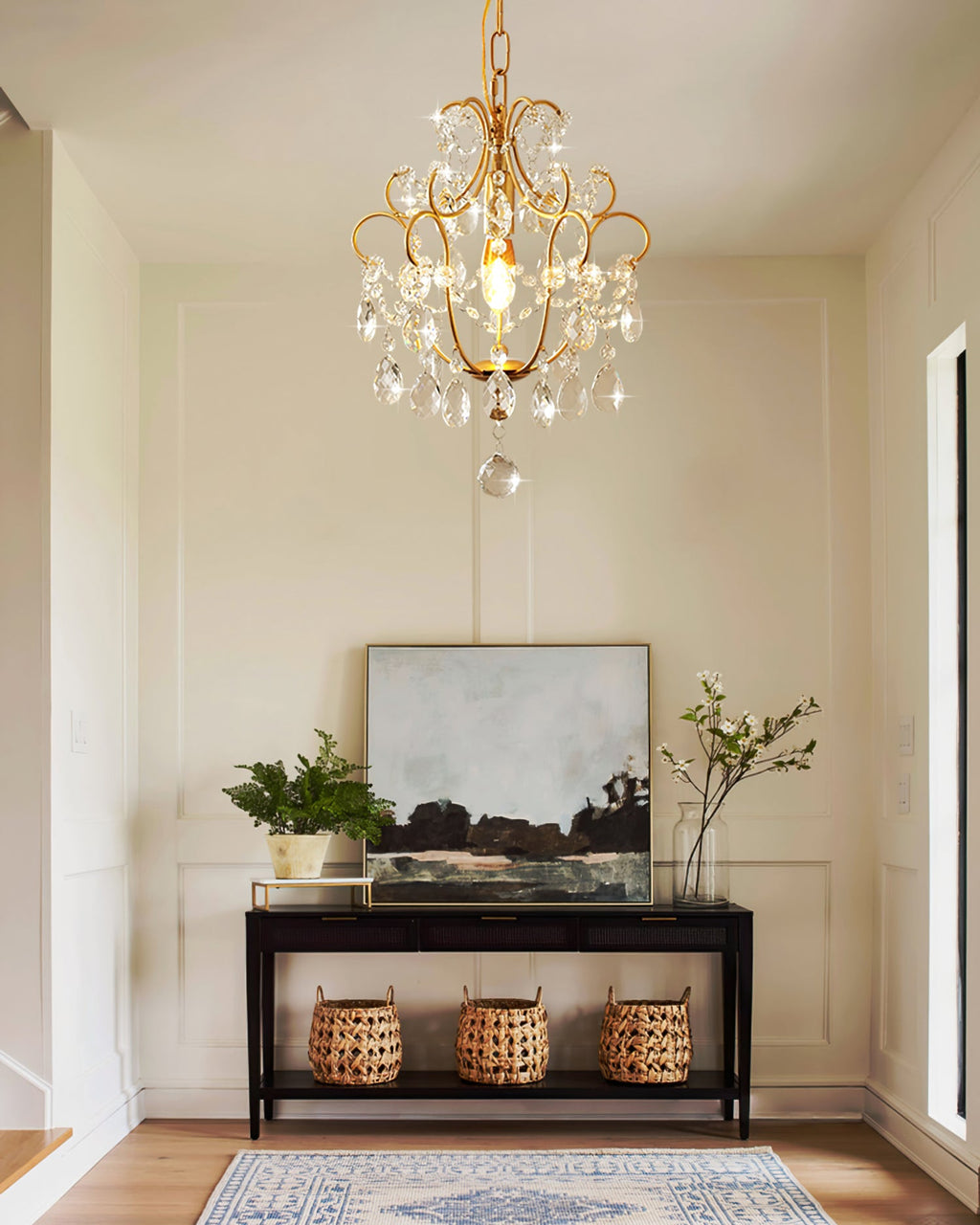 WINTHROP CRYSTAL EMBELLISHED HANGING LANTERN