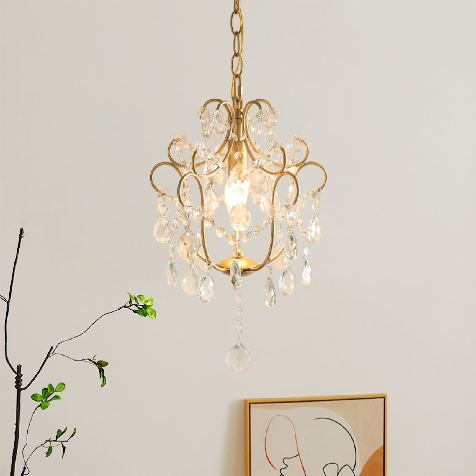 WINTHROP CRYSTAL EMBELLISHED HANGING LANTERN
