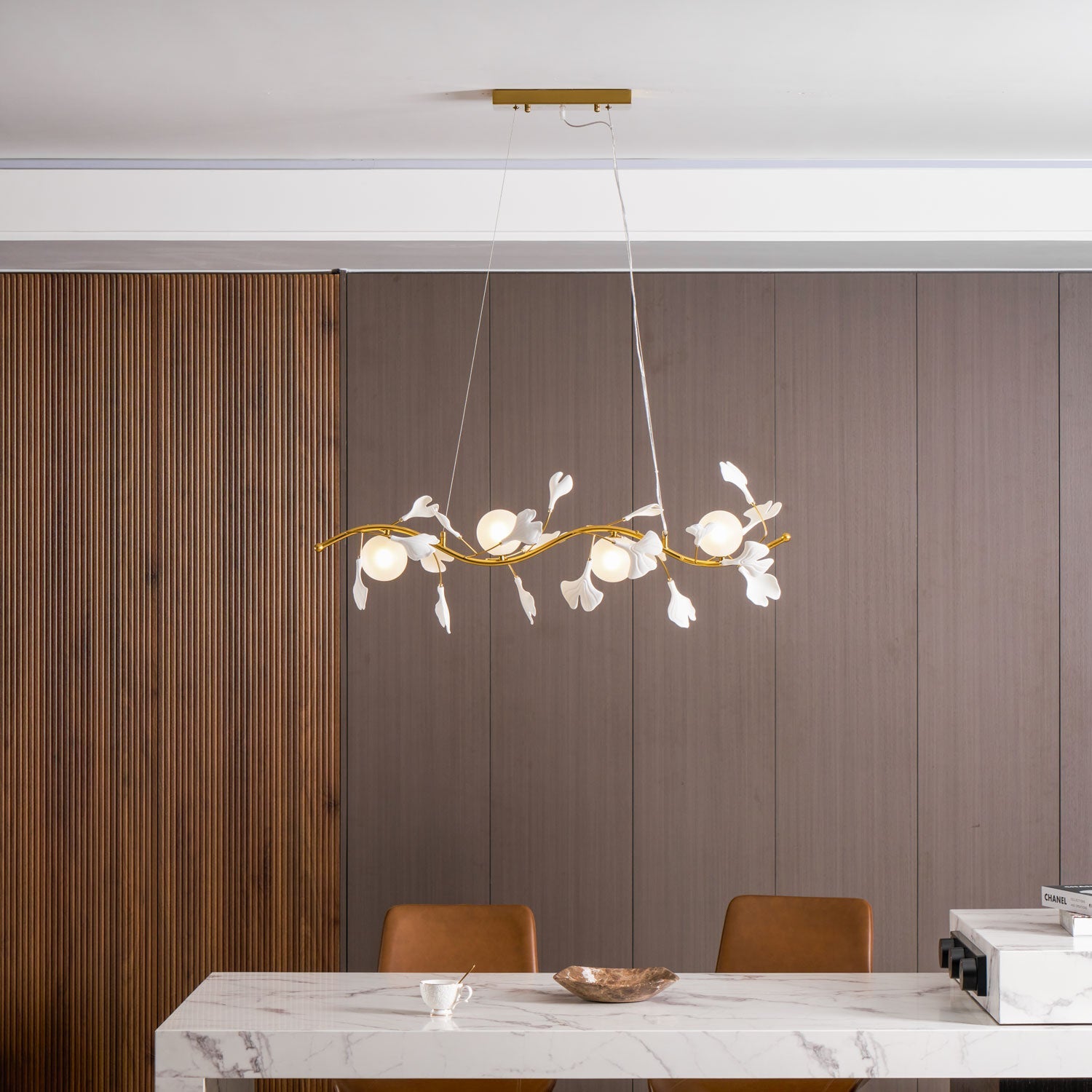 FENWICK CRYSTAL LEAF CEILING LANTERN
