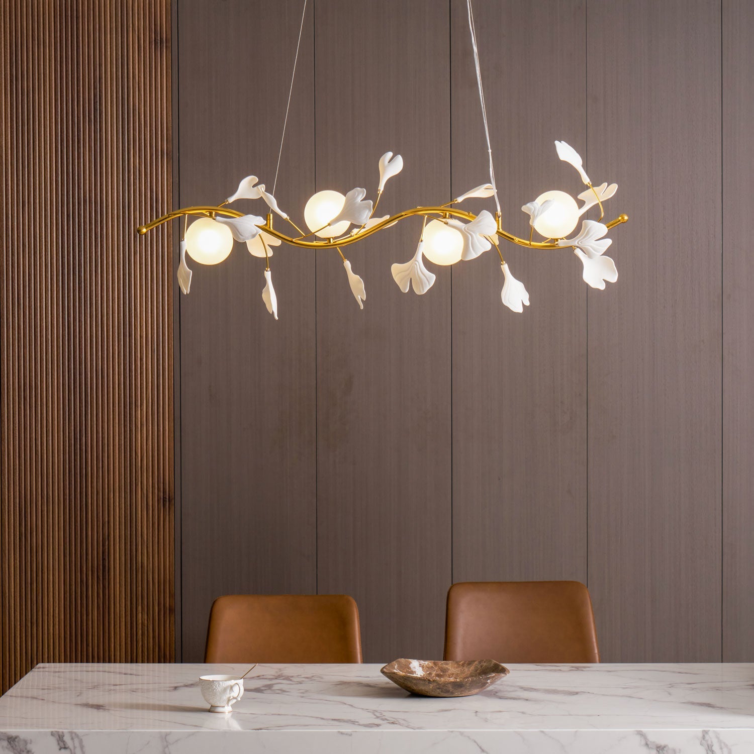 FENWICK CRYSTAL LEAF CEILING LANTERN