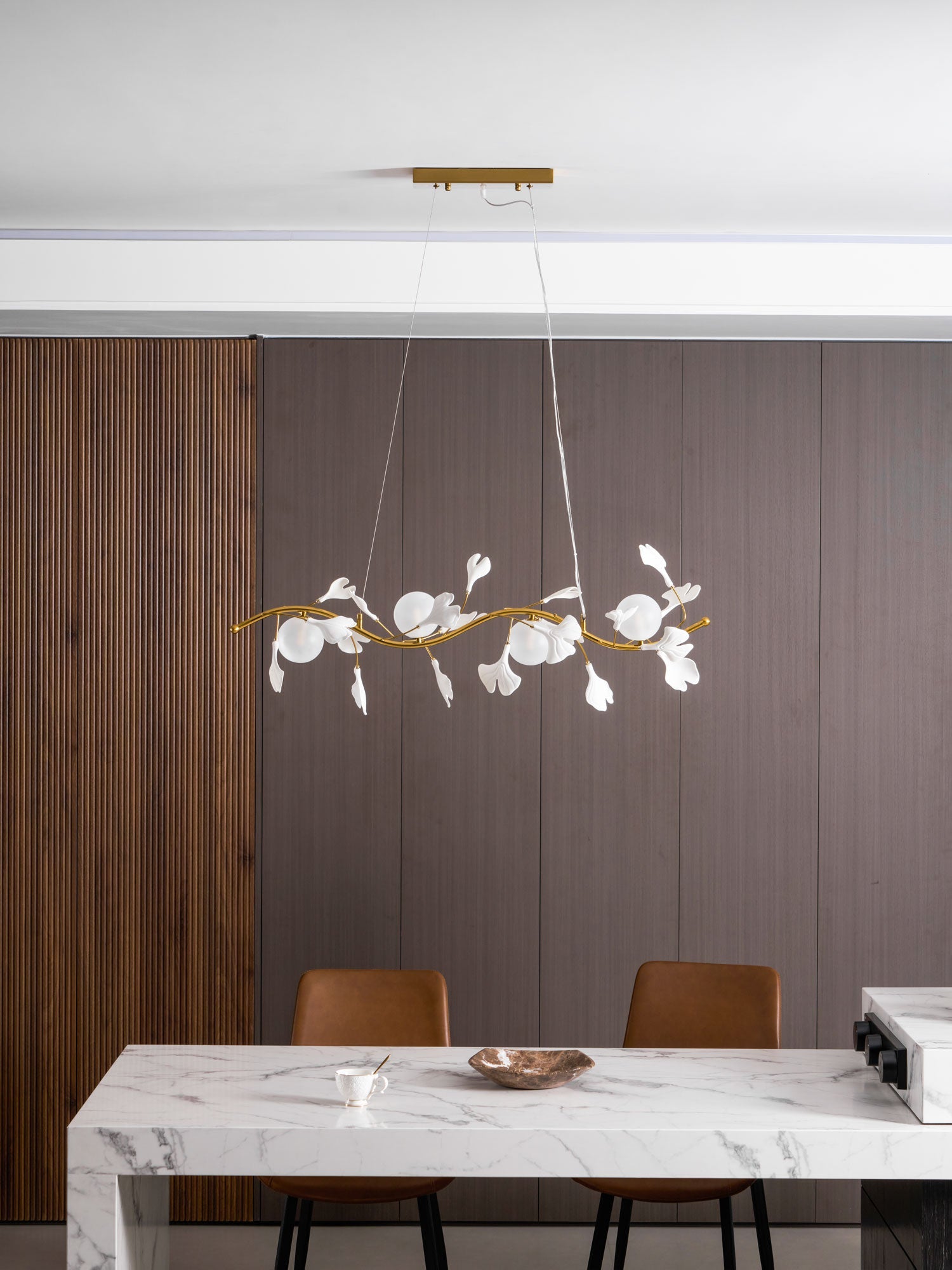 FENWICK CRYSTAL LEAF CEILING LANTERN