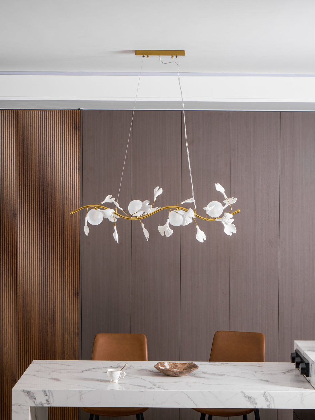 FENWICK CRYSTAL LEAF CEILING LANTERN