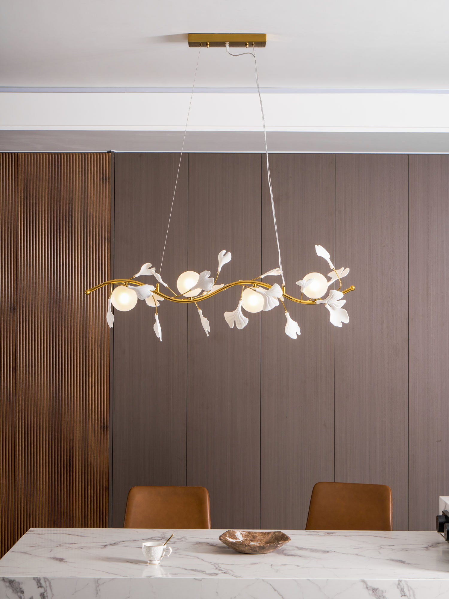 FENWICK CRYSTAL LEAF CEILING LANTERN