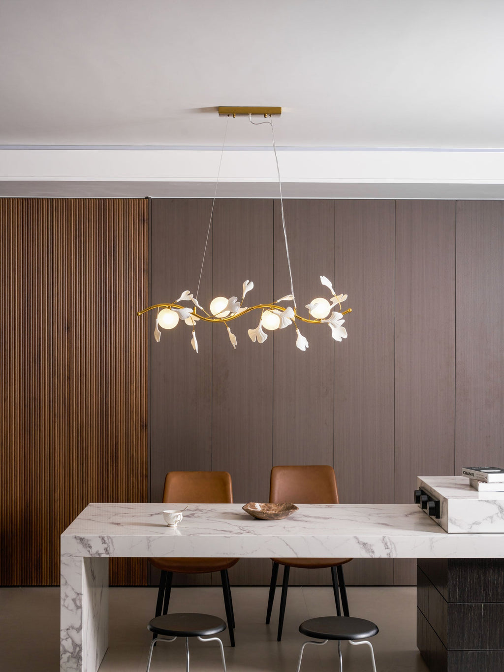 FENWICK CRYSTAL LEAF CEILING LANTERN
