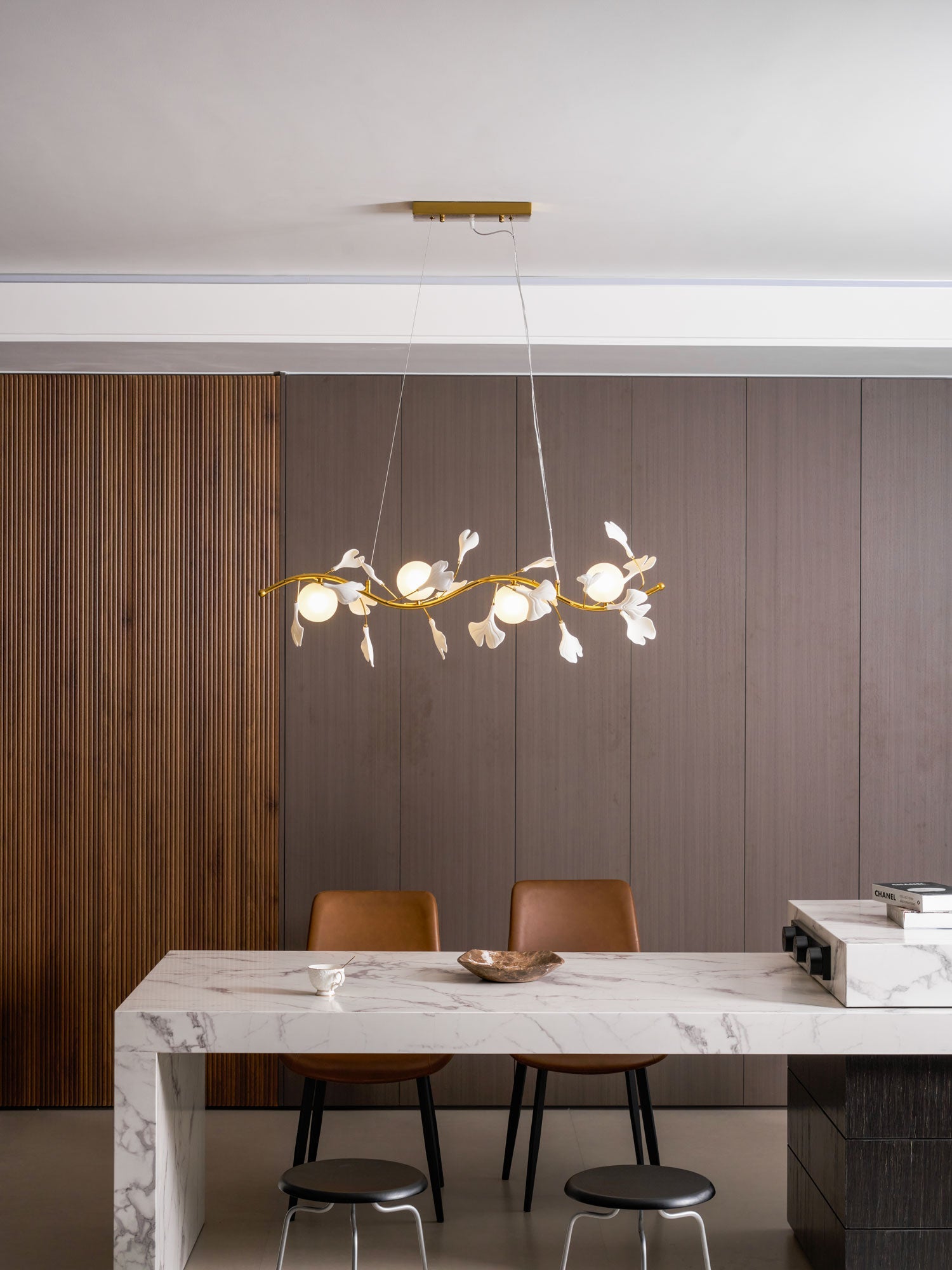 FENWICK CRYSTAL LEAF CEILING LANTERN