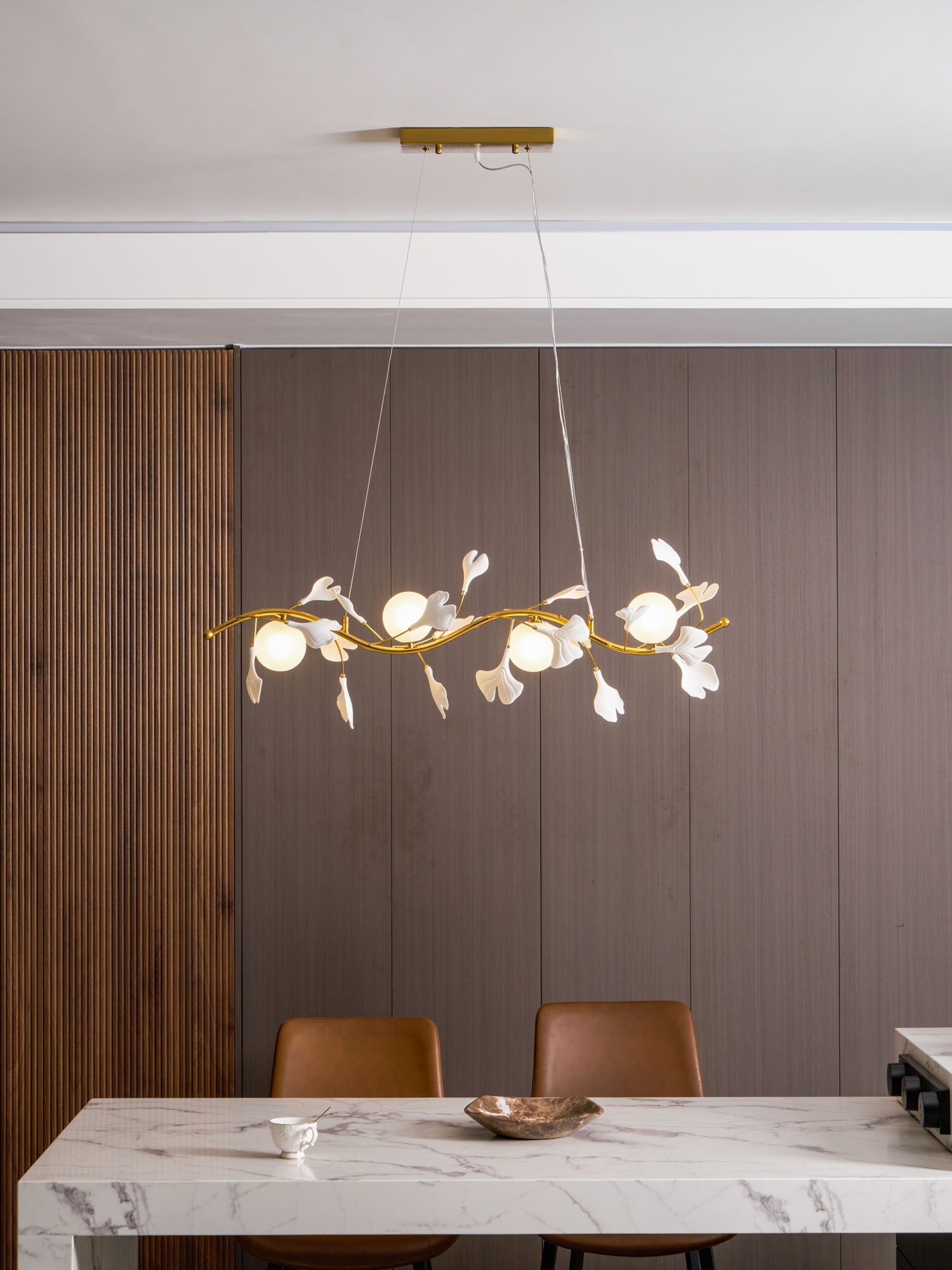 FENWICK CRYSTAL LEAF CEILING LANTERN