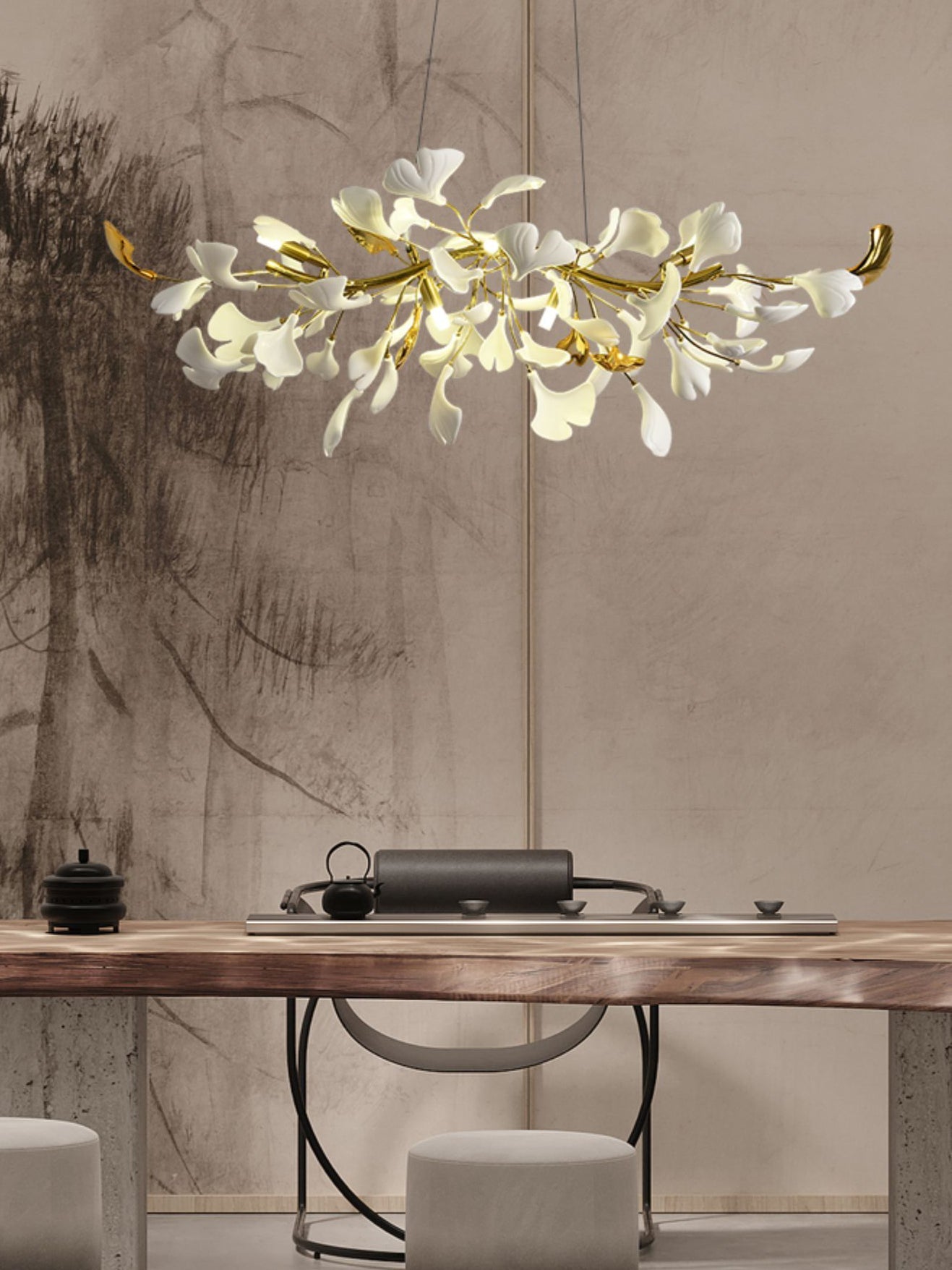 EDGEMONT GINGKO LEAF CEILING LUMINAIRE