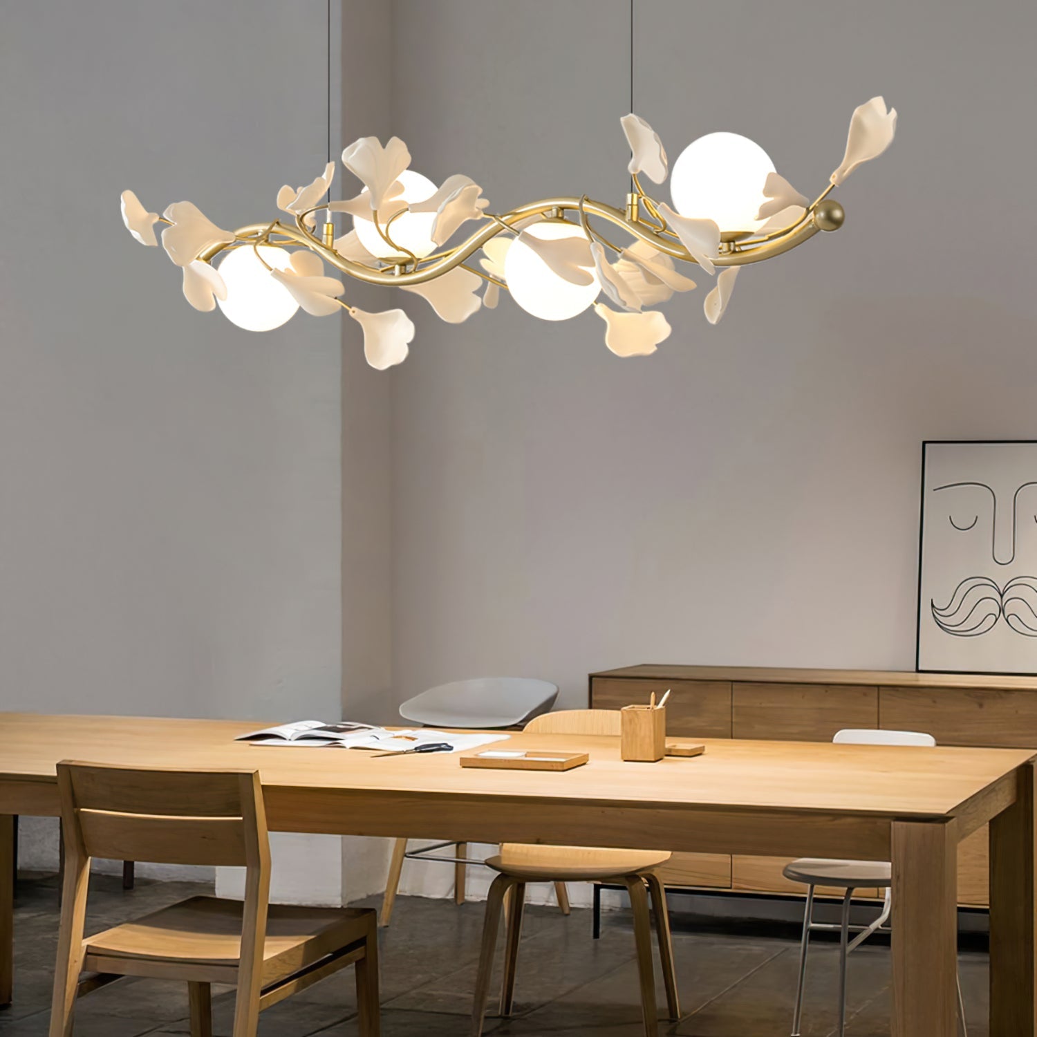 FENWICK CRYSTAL LEAF CEILING LANTERN