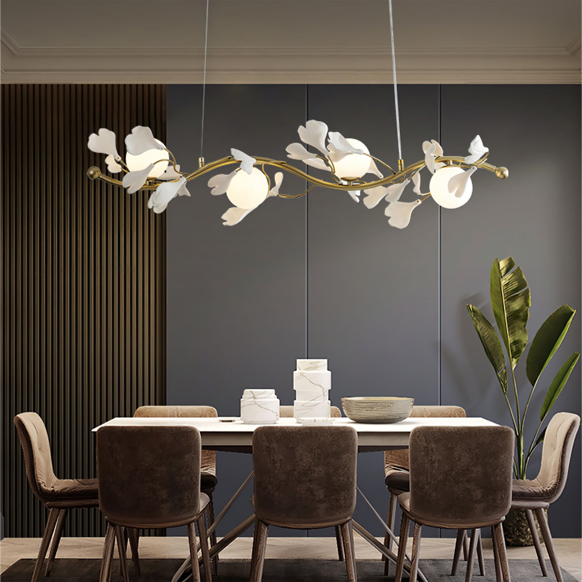 FENWICK CRYSTAL LEAF CEILING LANTERN