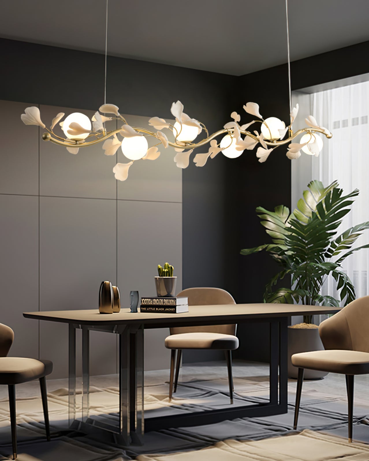 FENWICK CRYSTAL LEAF CEILING LANTERN