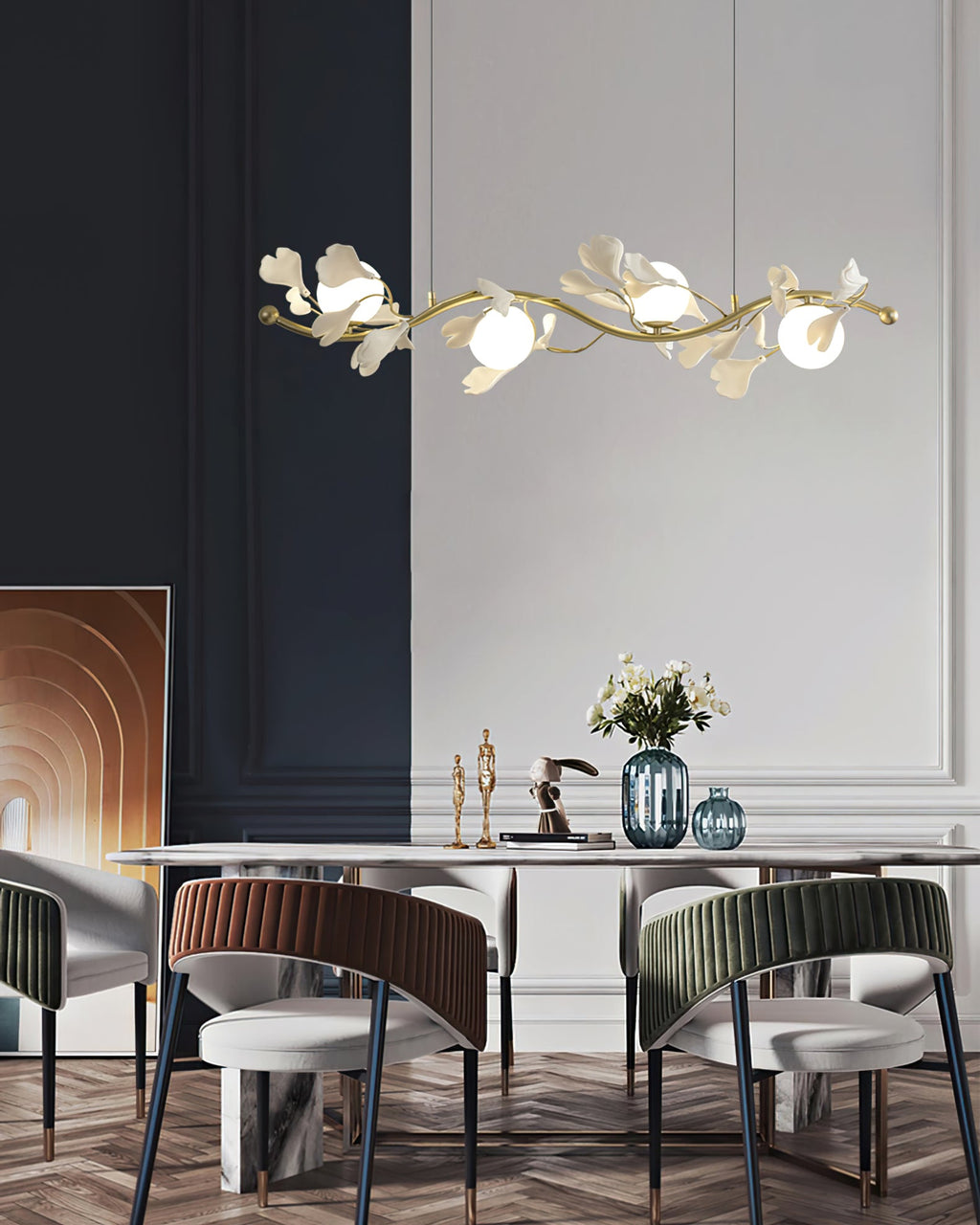 FENWICK CRYSTAL LEAF CEILING LANTERN