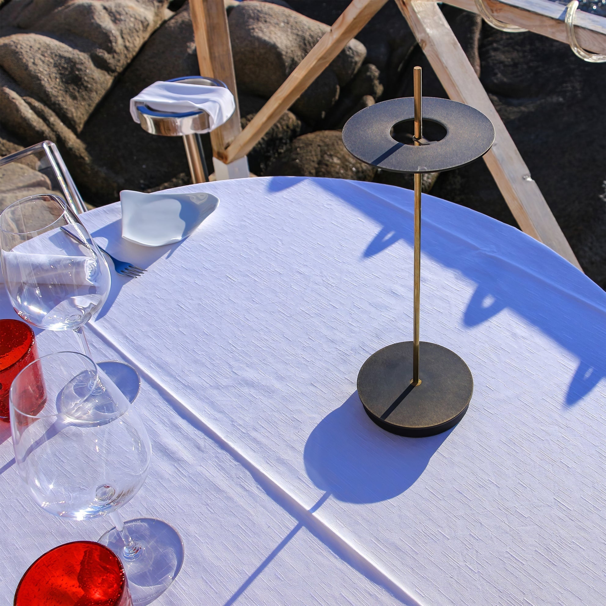 FENWICK RIVETED BRASS TABLE LANTERN