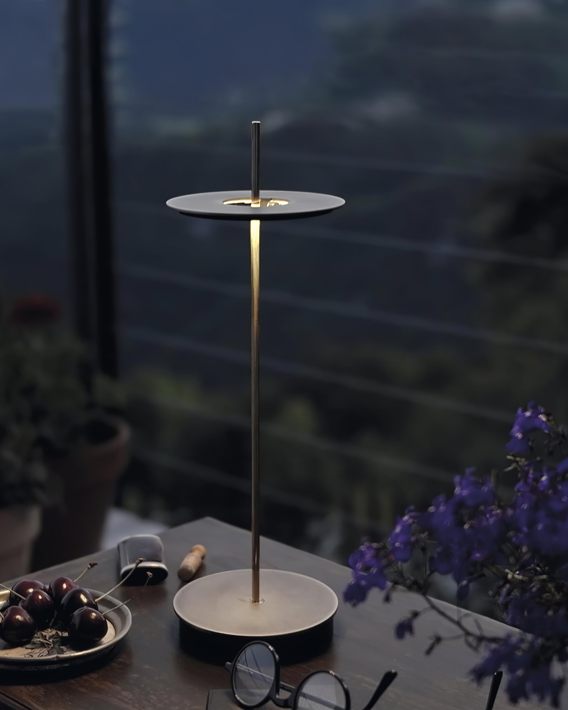 FENWICK RIVETED BRASS TABLE LANTERN