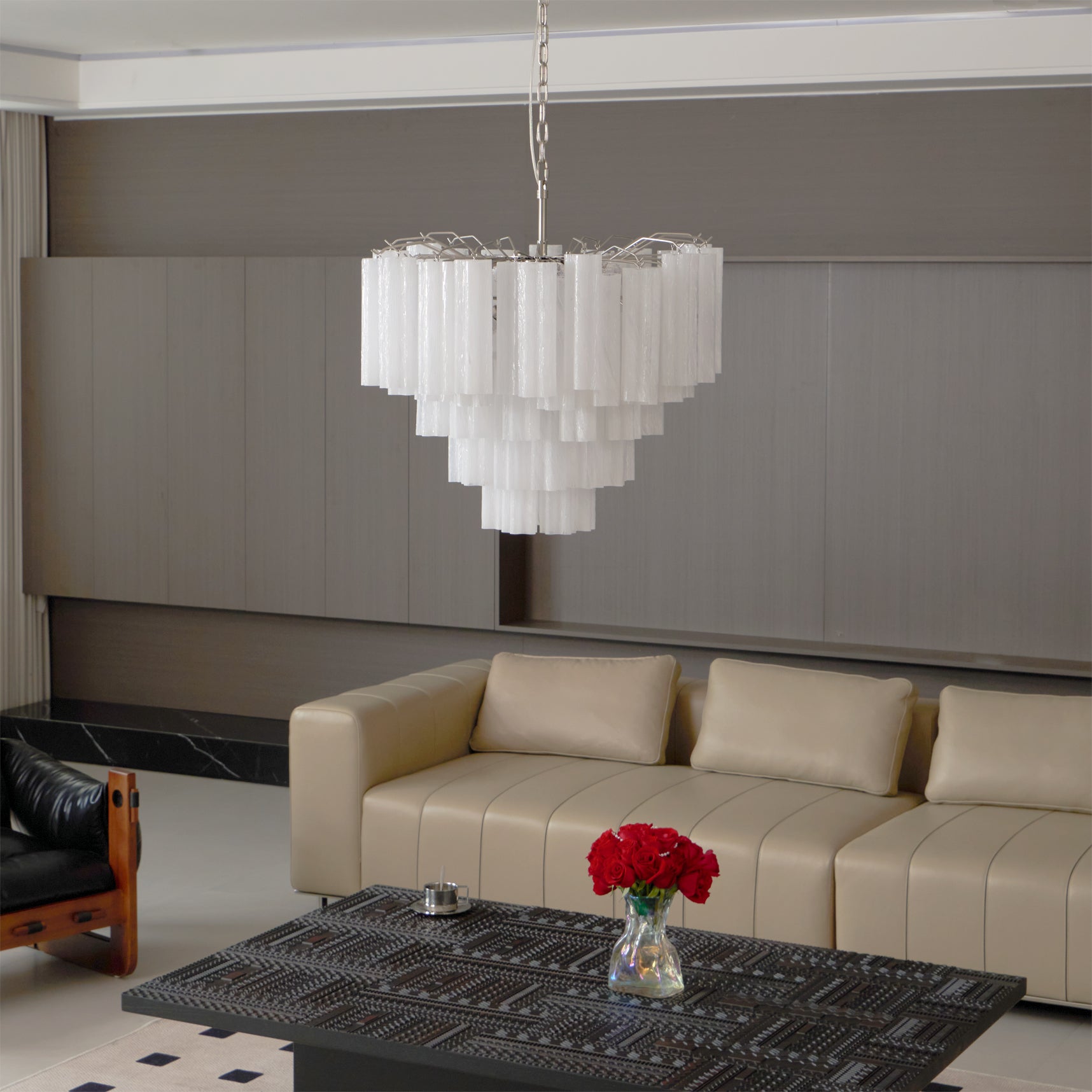 FROSTFALL CRYSTAL TUBE LIGHTING INSTALLATION