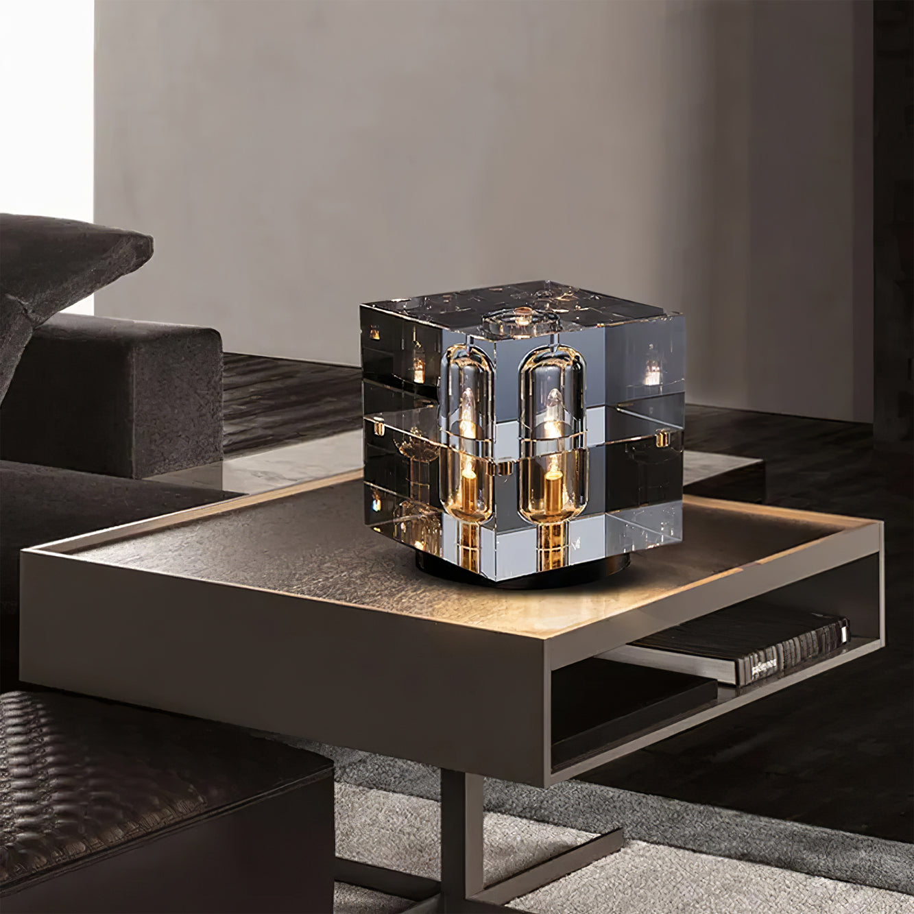 WINTHROP CRYSTAL GLOBE TABLE LAMP