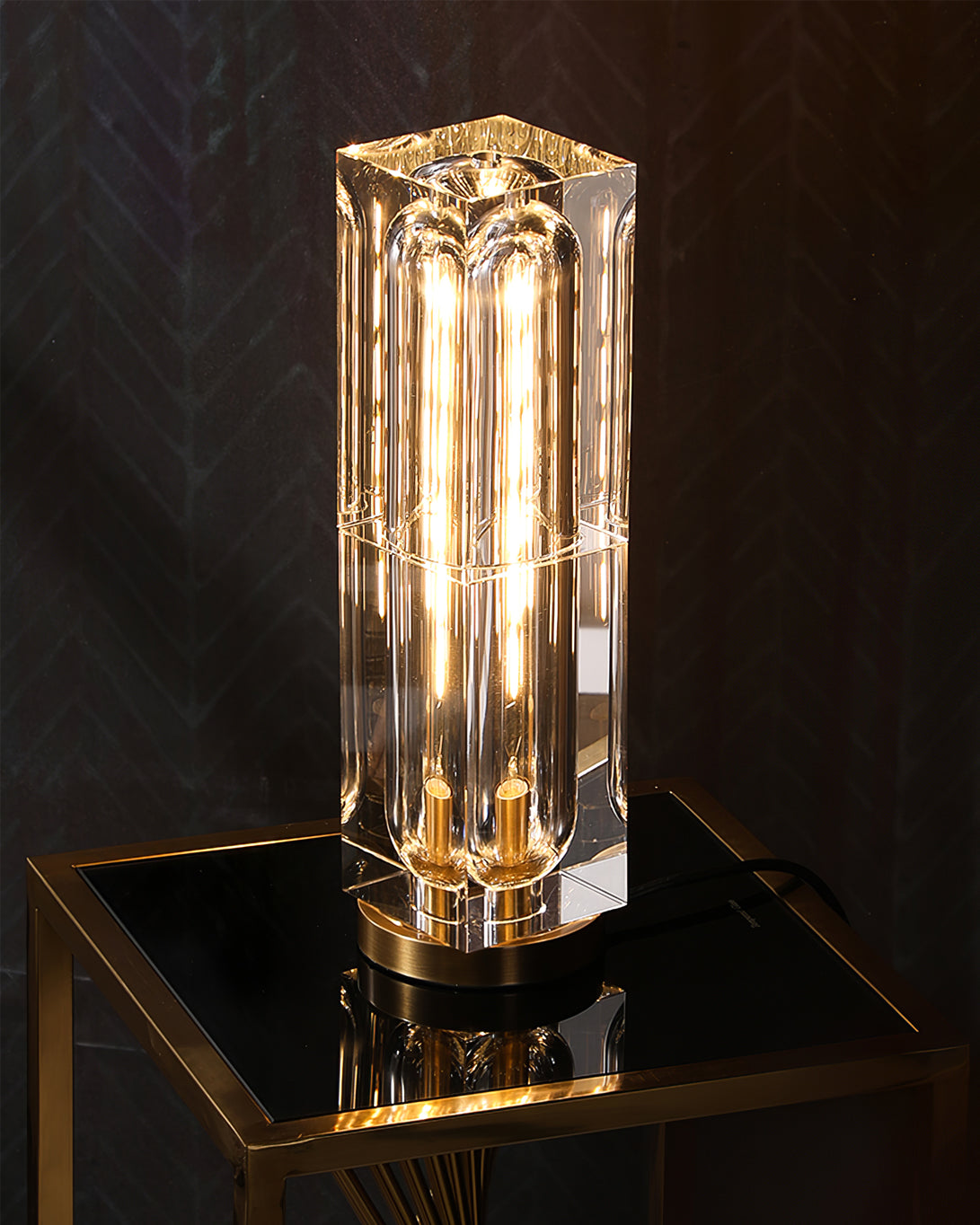WINTHROP CRYSTAL GLOBE TABLE LAMP
