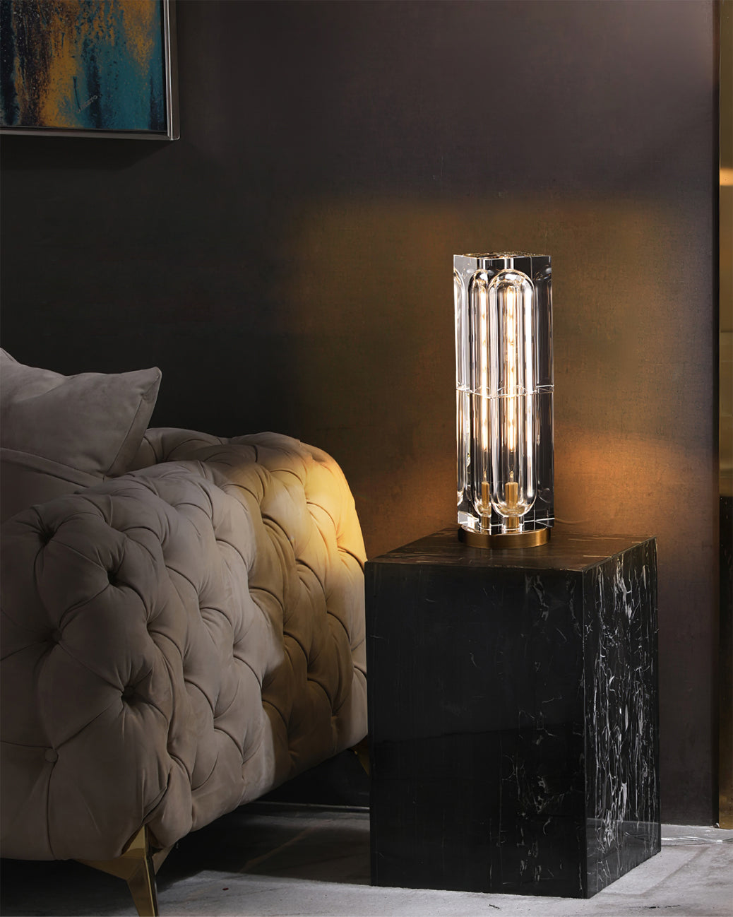 WINTHROP CRYSTAL GLOBE TABLE LAMP