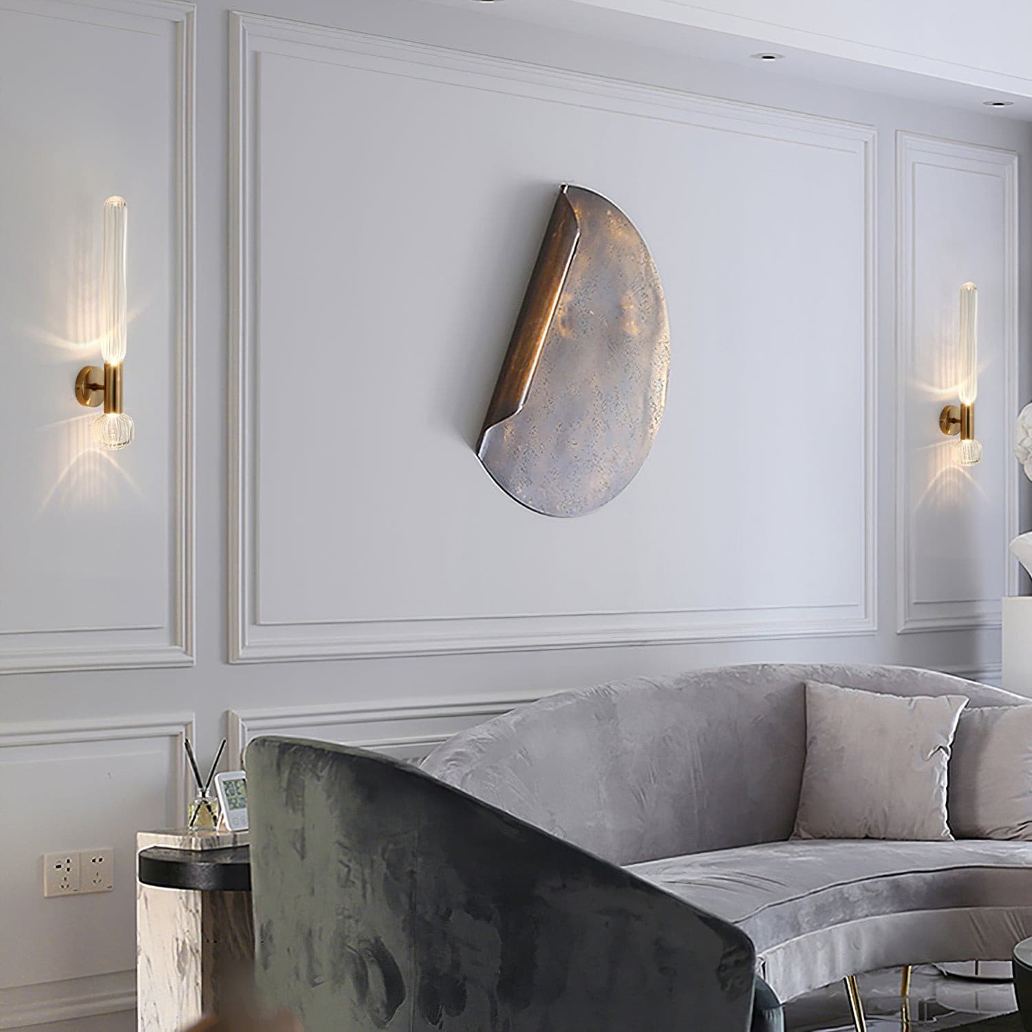 BRANFORD SCULPTED METAL WALL SCONCE