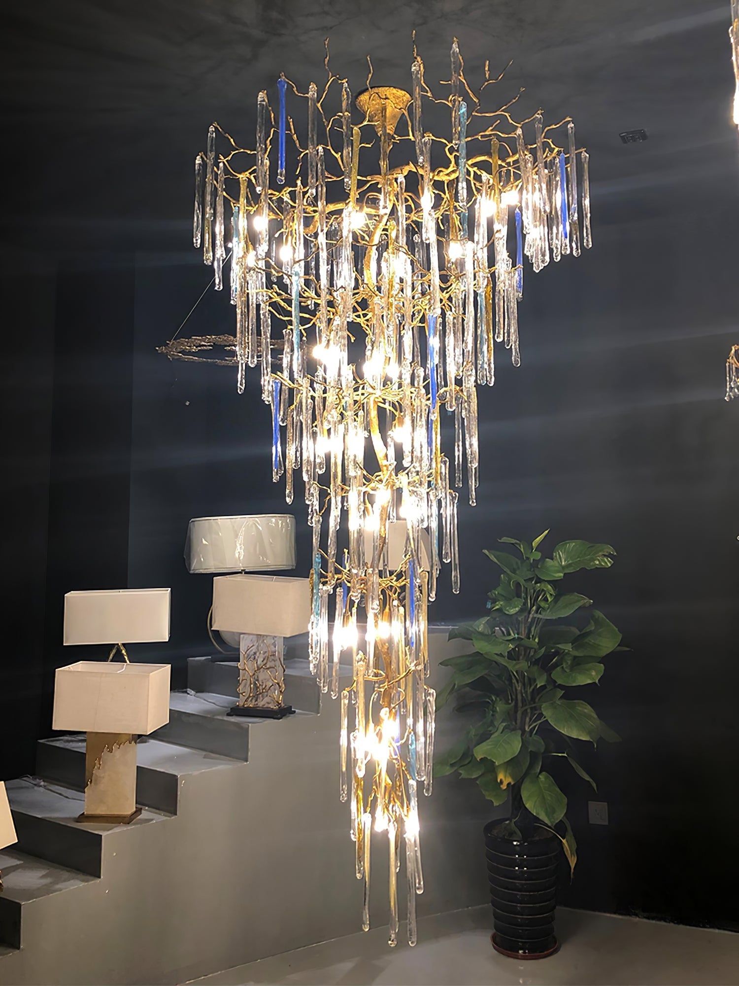 CARISBROOKE CRYSTAL DROPLET CHANDELIER