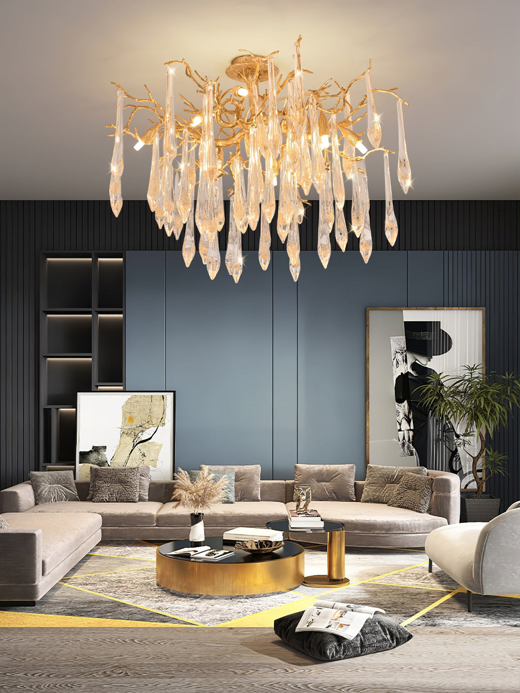 CARISBROOKE CRYSTAL DROPLET CHANDELIER