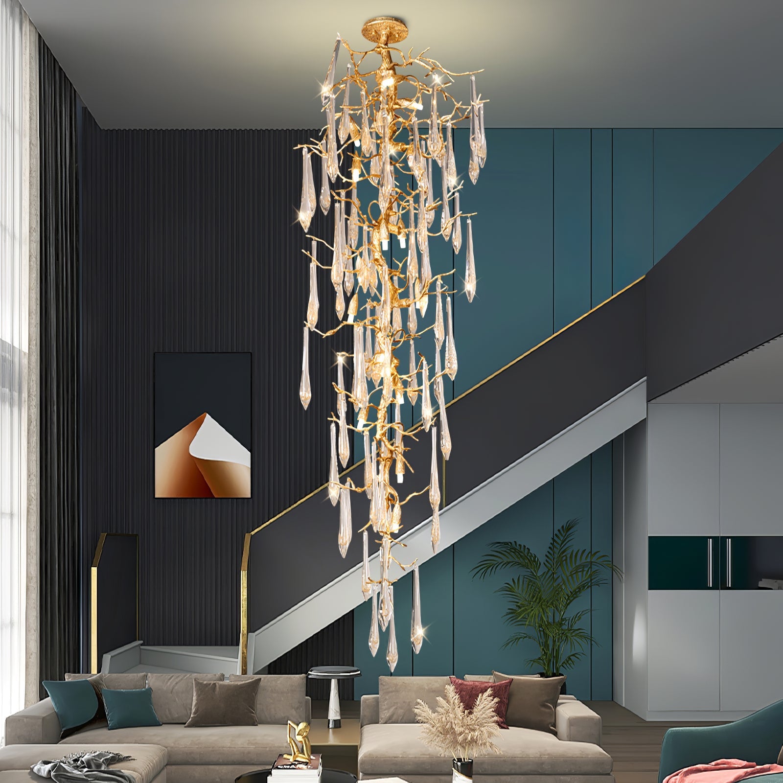 CARISBROOKE CRYSTAL DROPLET CHANDELIER