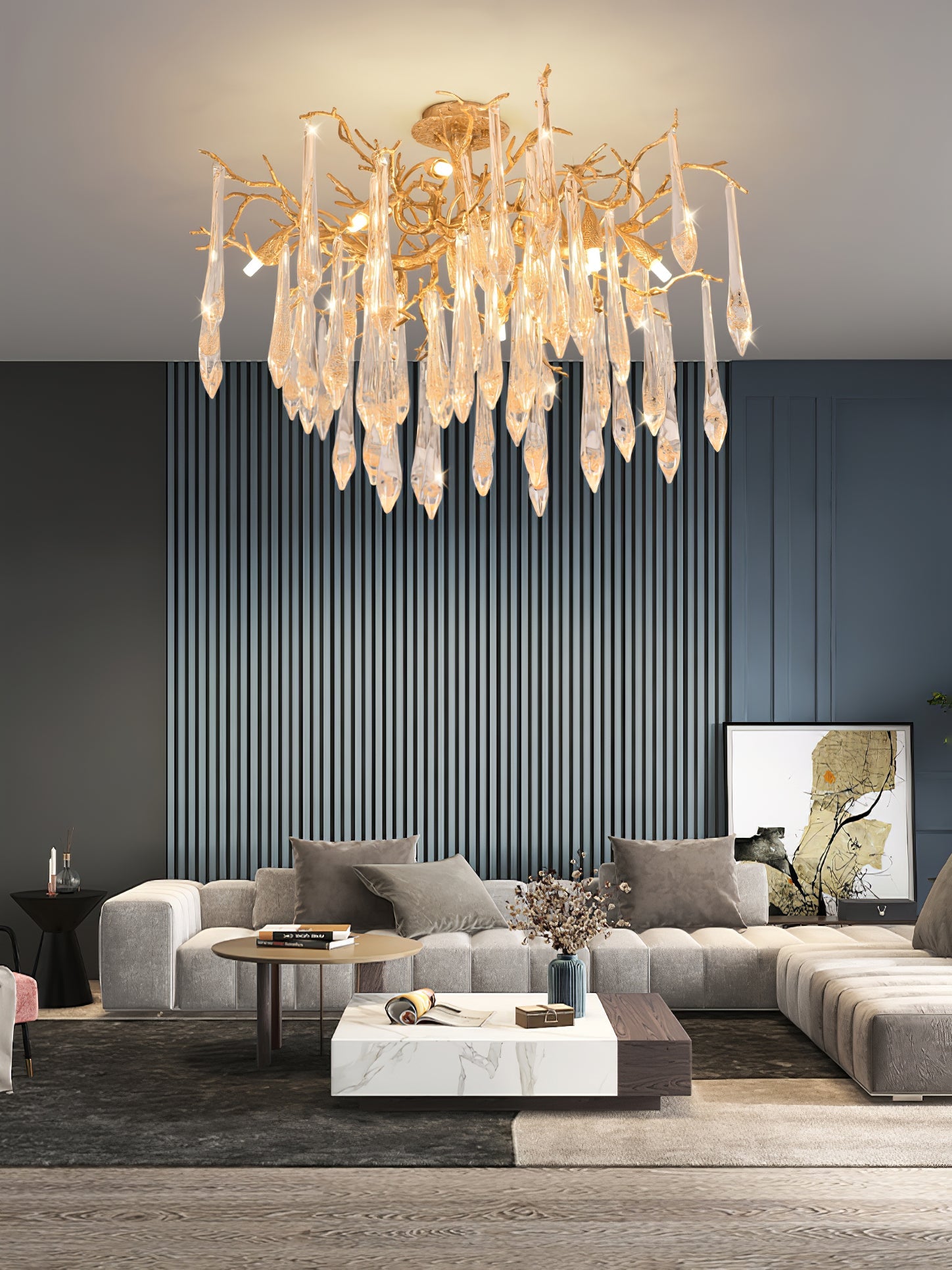 CARISBROOKE CRYSTAL DROPLET CHANDELIER