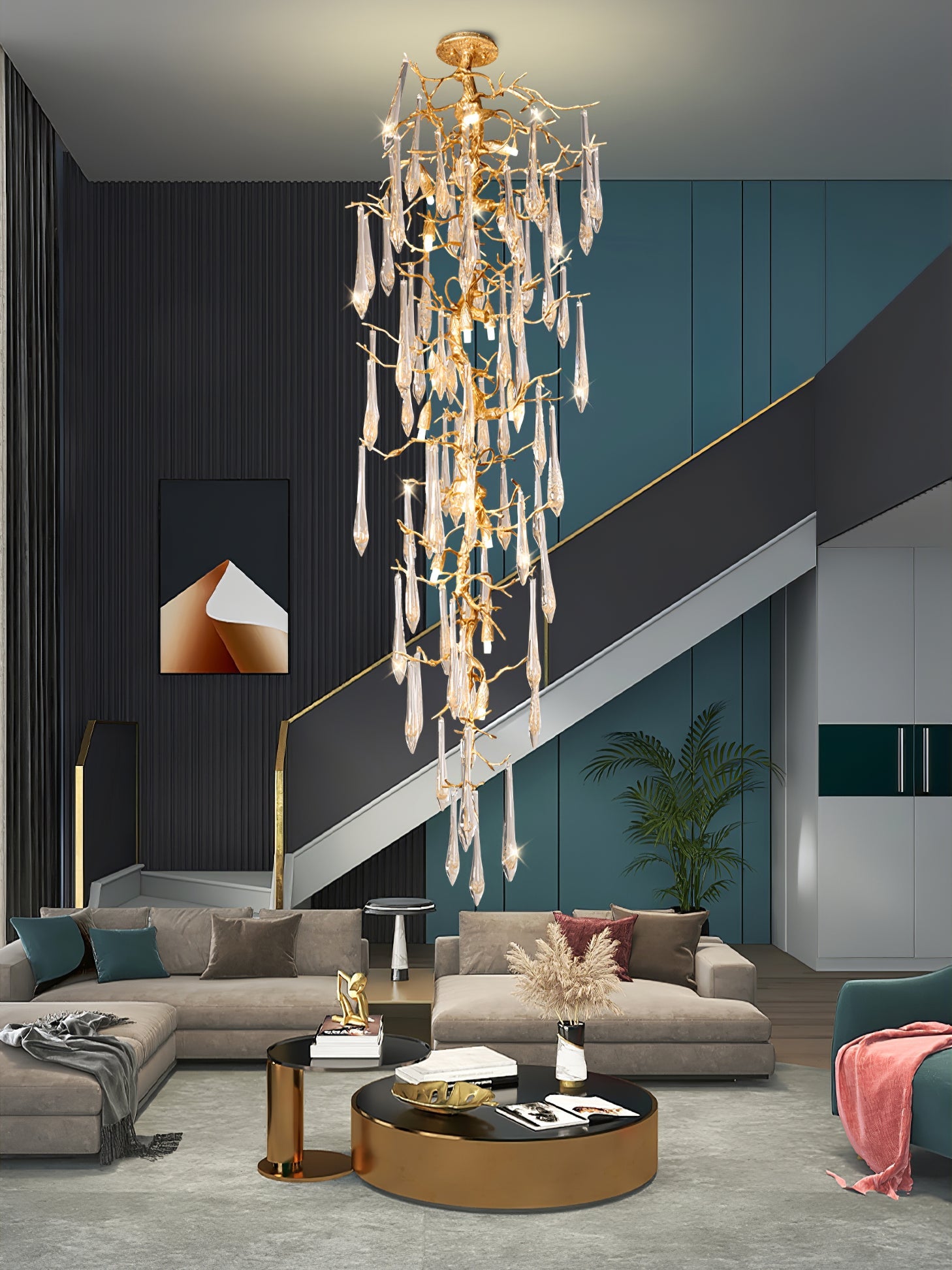 CARISBROOKE CRYSTAL DROPLET CHANDELIER
