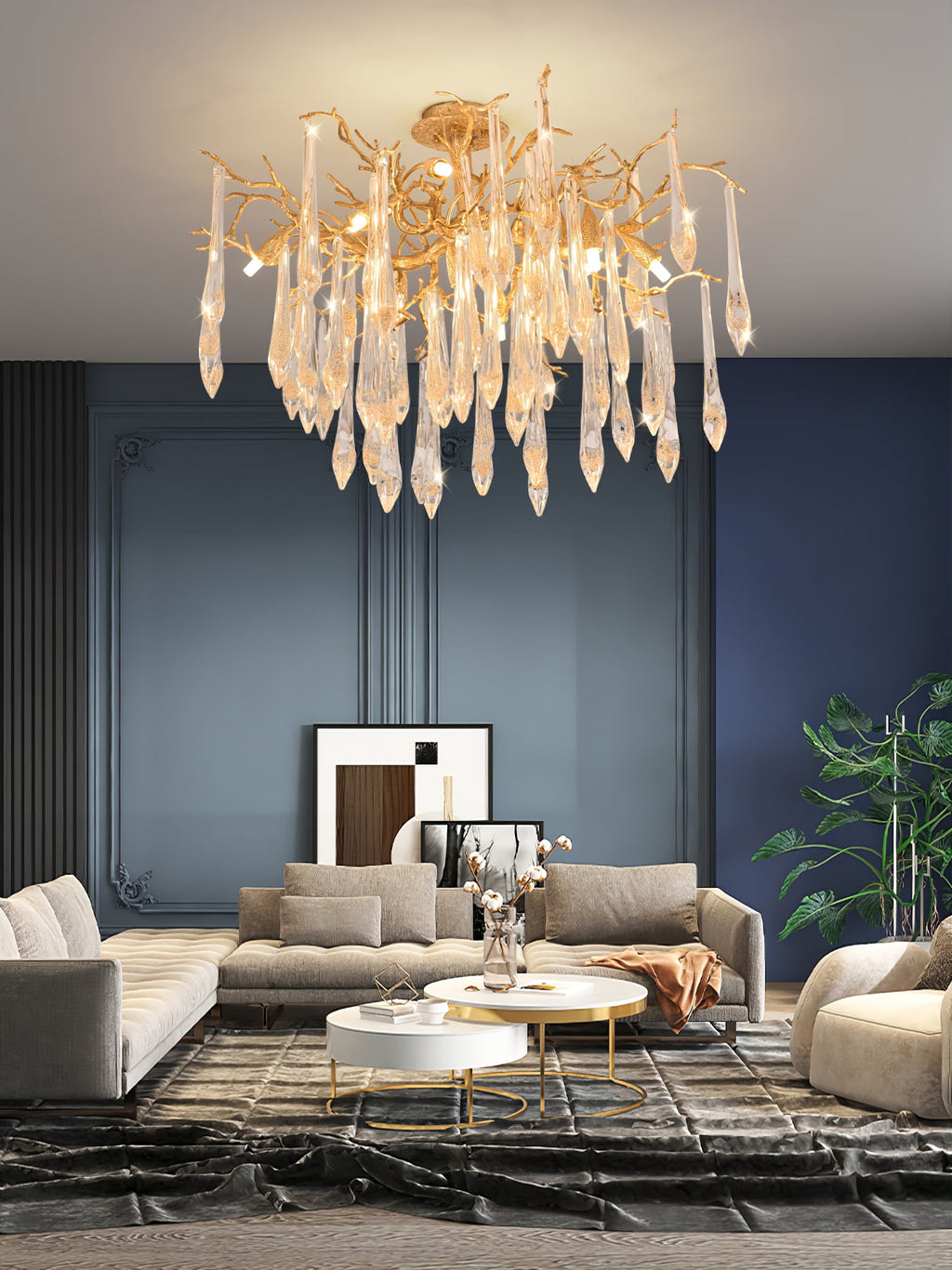 CARISBROOKE CRYSTAL DROPLET CHANDELIER
