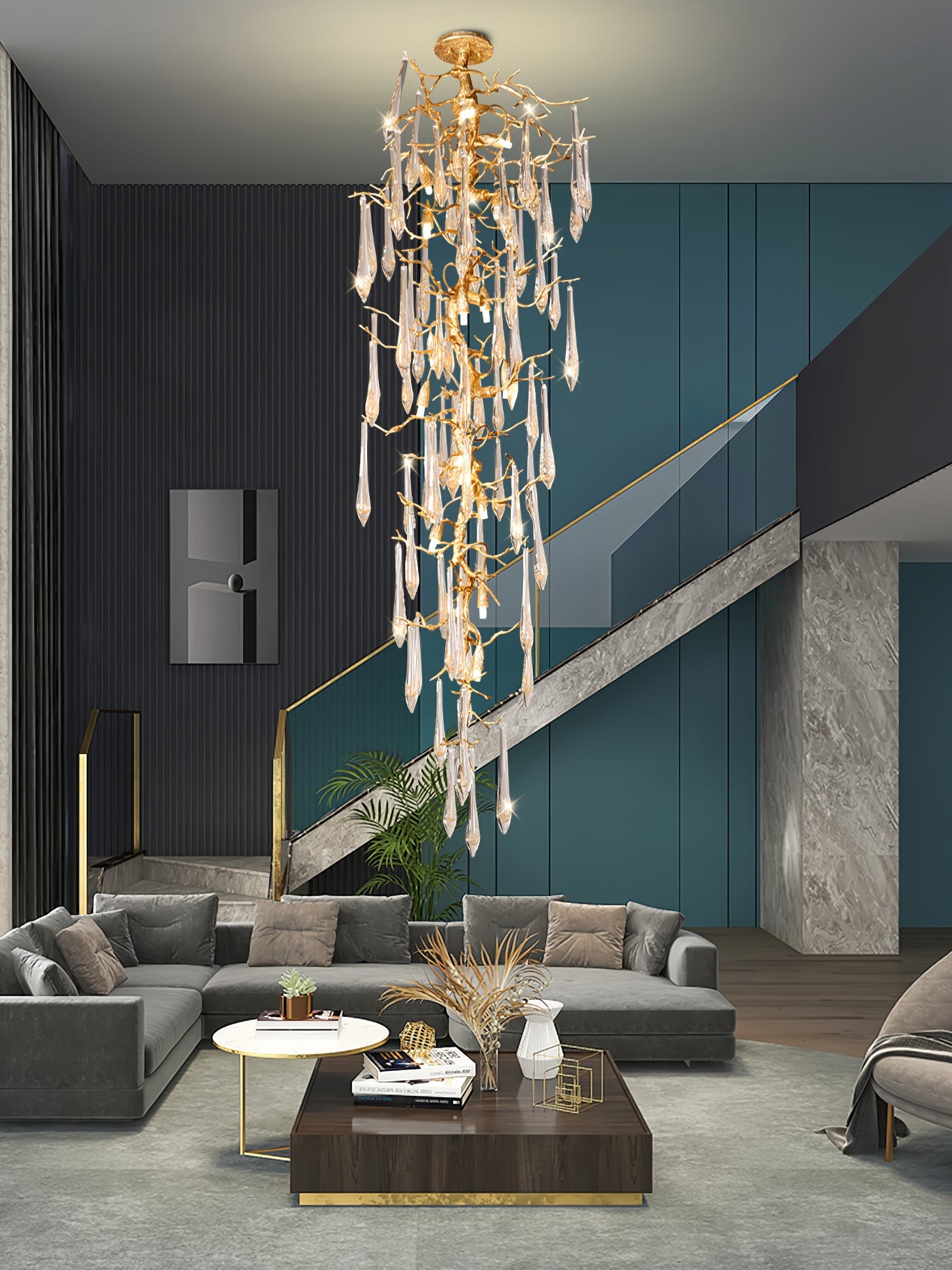 CARISBROOKE CRYSTAL DROPLET CHANDELIER