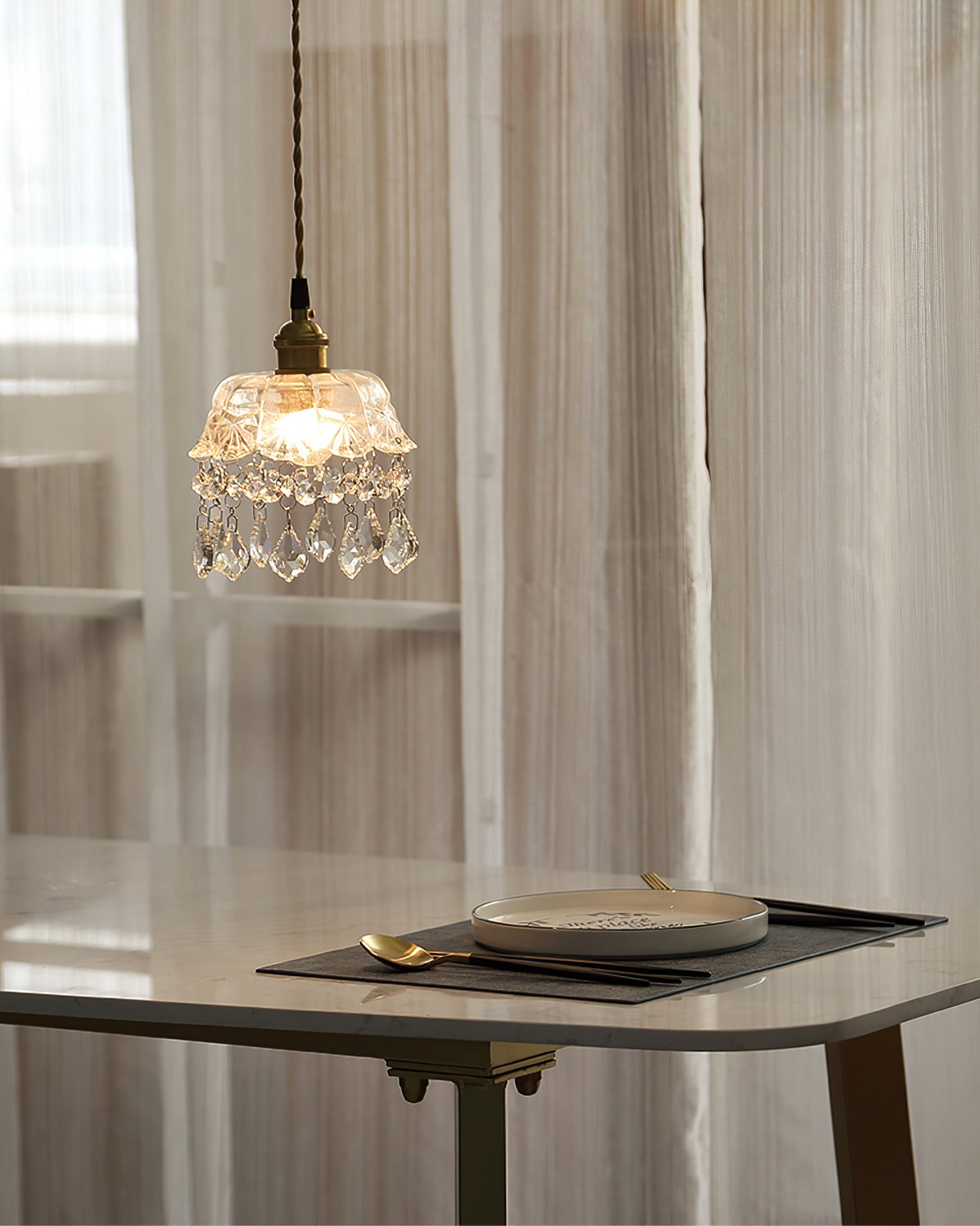 WINTHROP CRYSTAL DROPLET HANGING LANTERN