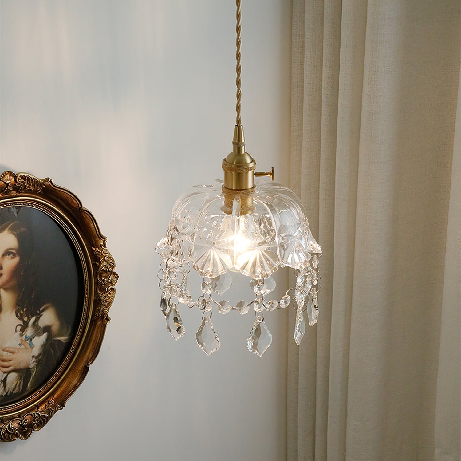 WINTHROP CRYSTAL DROPLET HANGING LANTERN