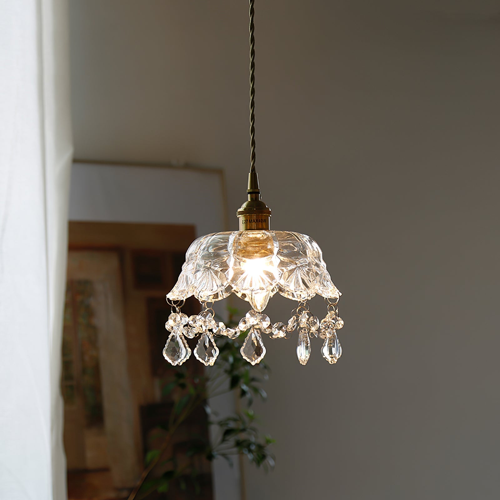 WINTHROP CRYSTAL DROPLET HANGING LANTERN