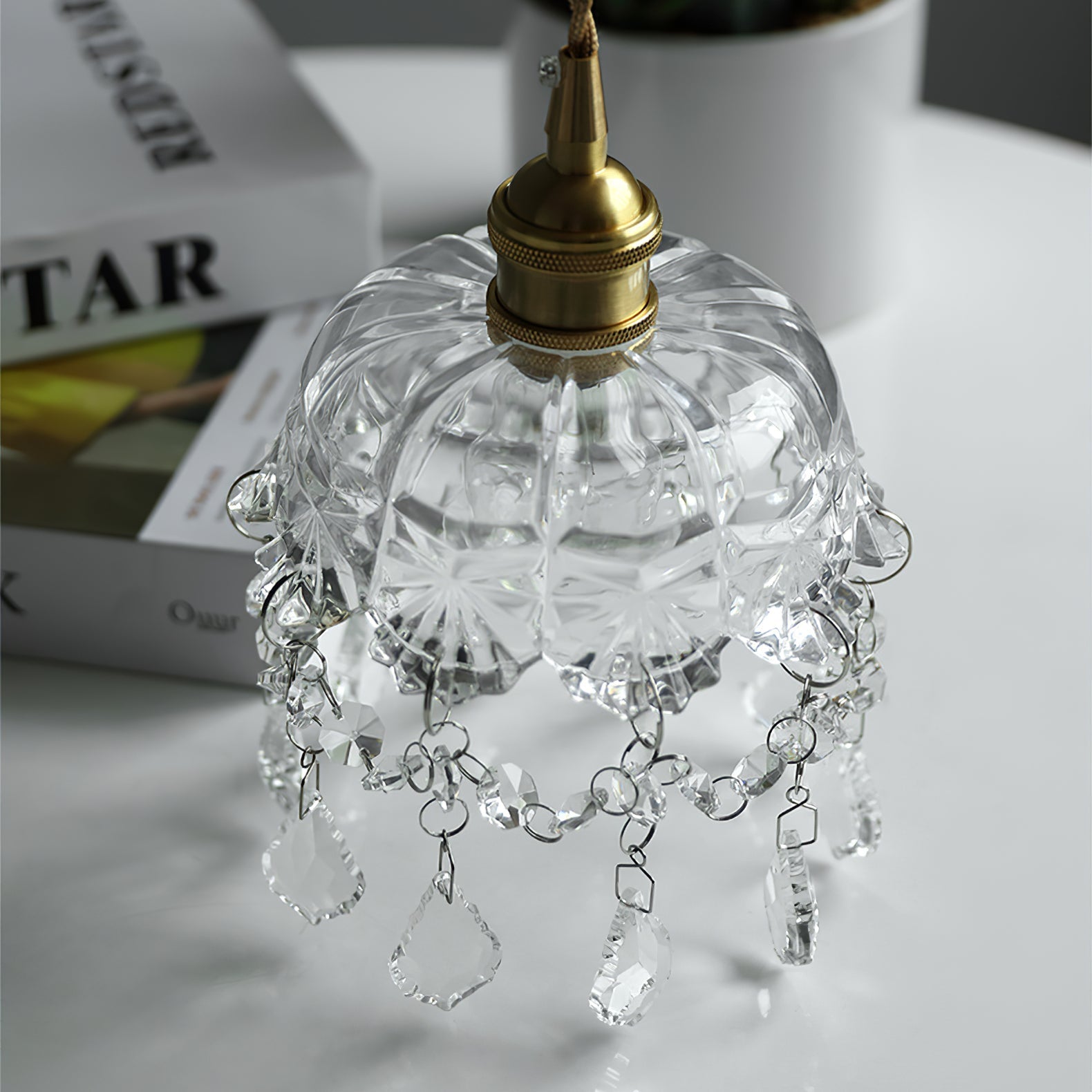 WINTHROP CRYSTAL DROPLET HANGING LANTERN