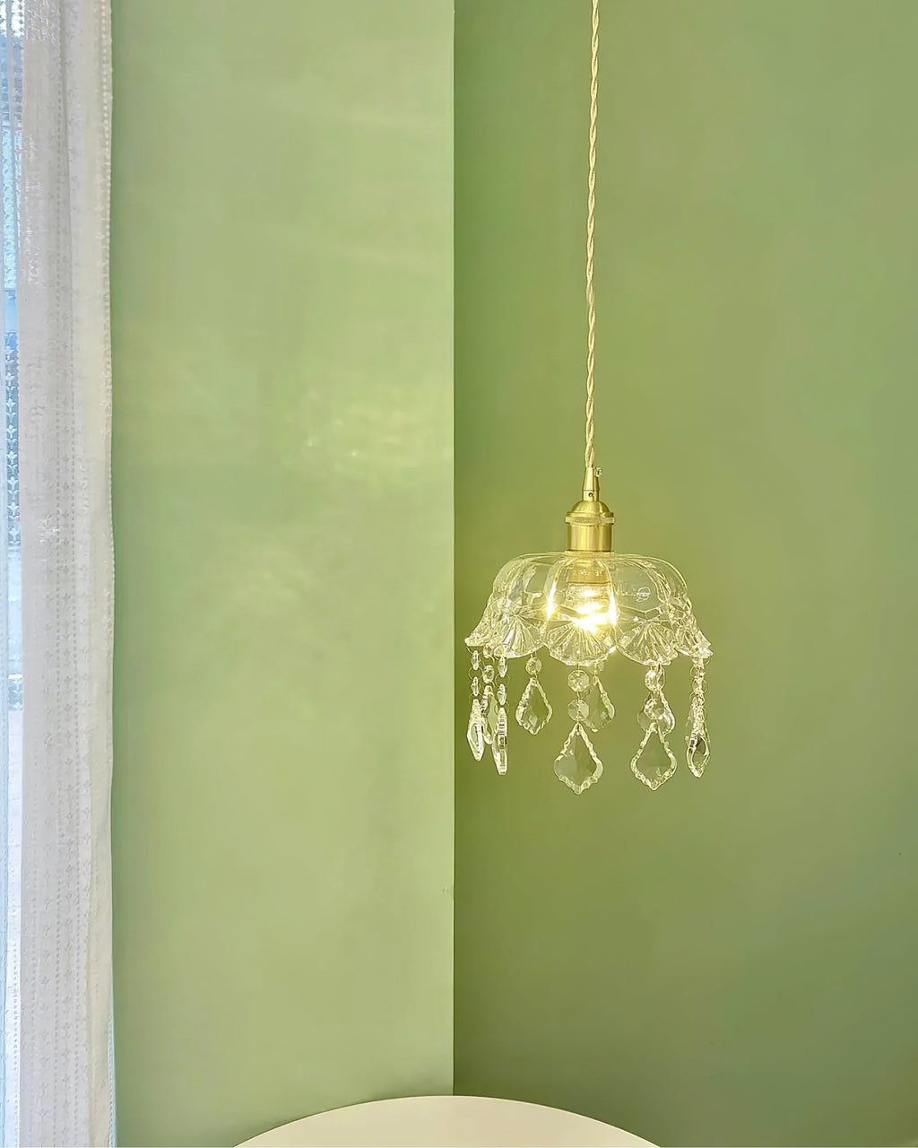 WINTHROP CRYSTAL DROPLET HANGING LANTERN