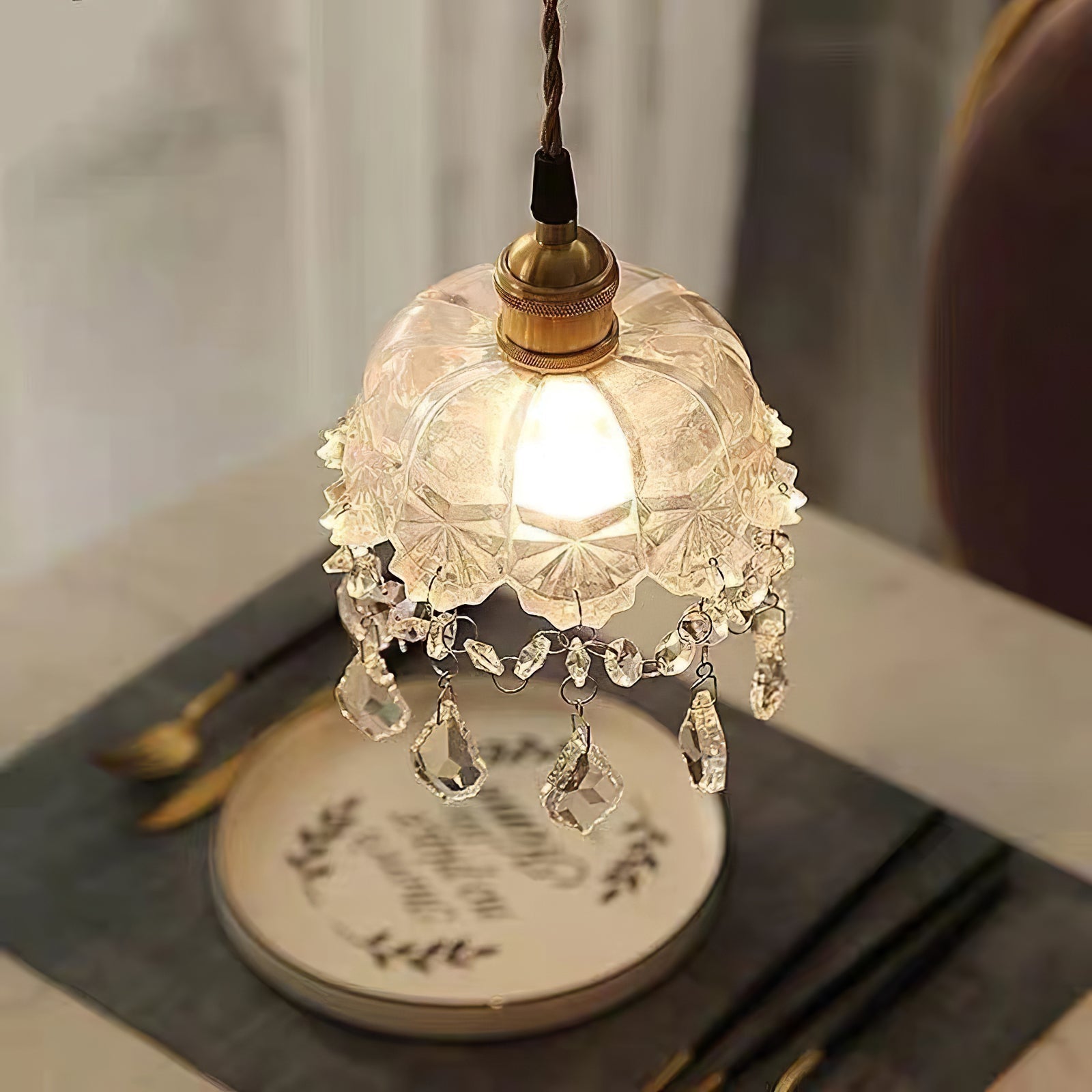 WINTHROP CRYSTAL DROPLET HANGING LANTERN