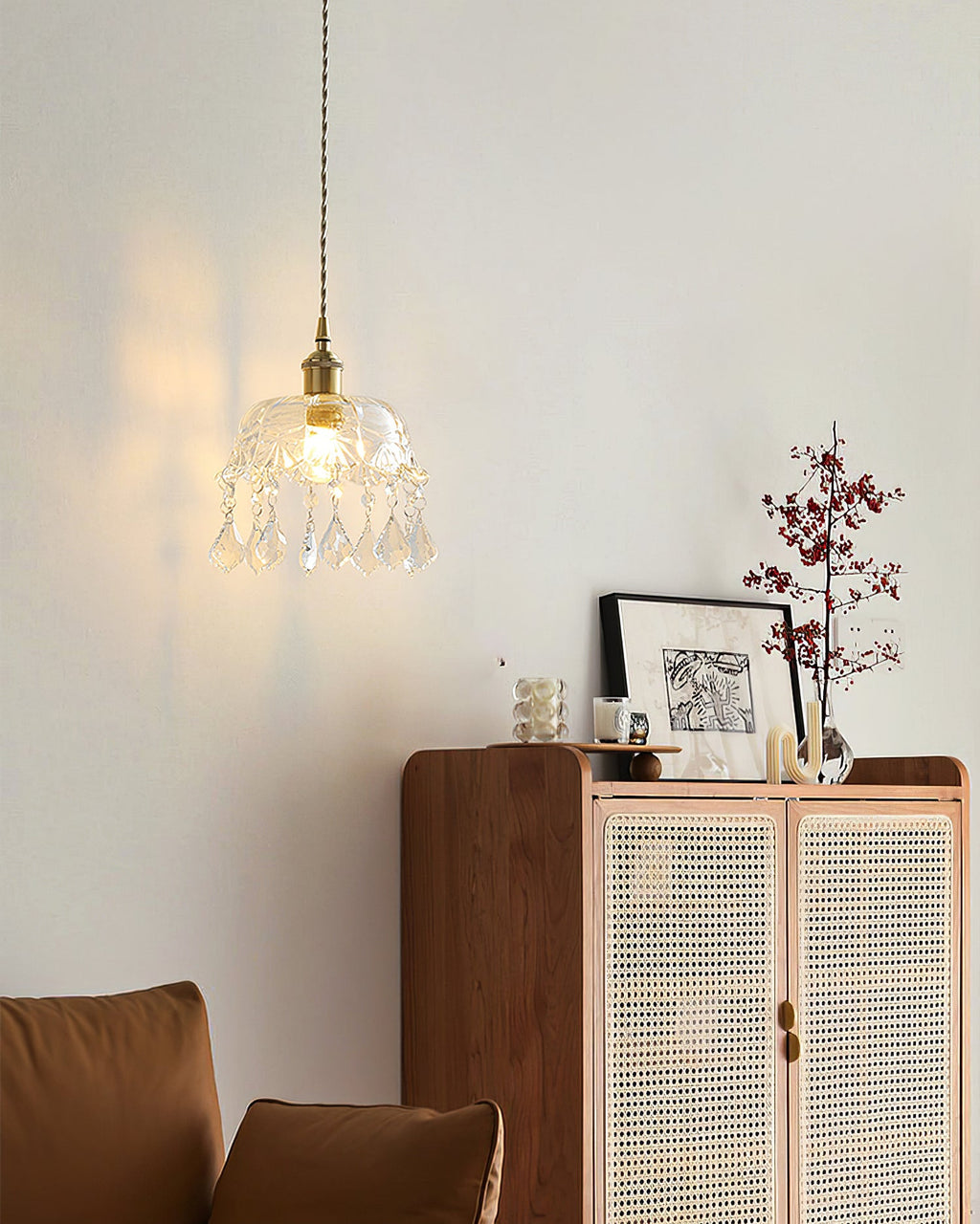 WINTHROP CRYSTAL DROPLET HANGING LANTERN