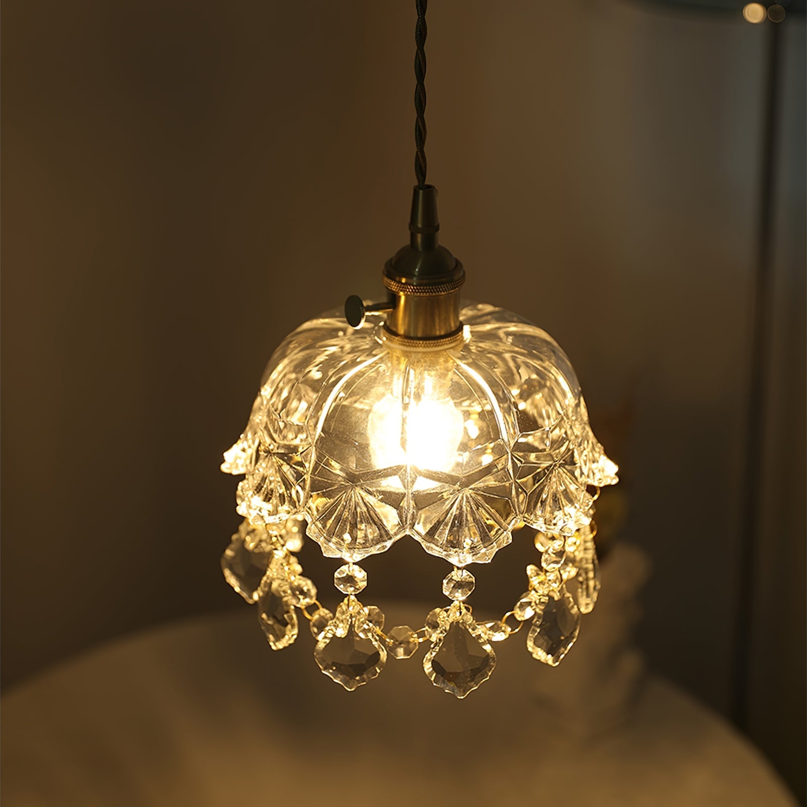 WINTHROP CRYSTAL DROPLET HANGING LANTERN