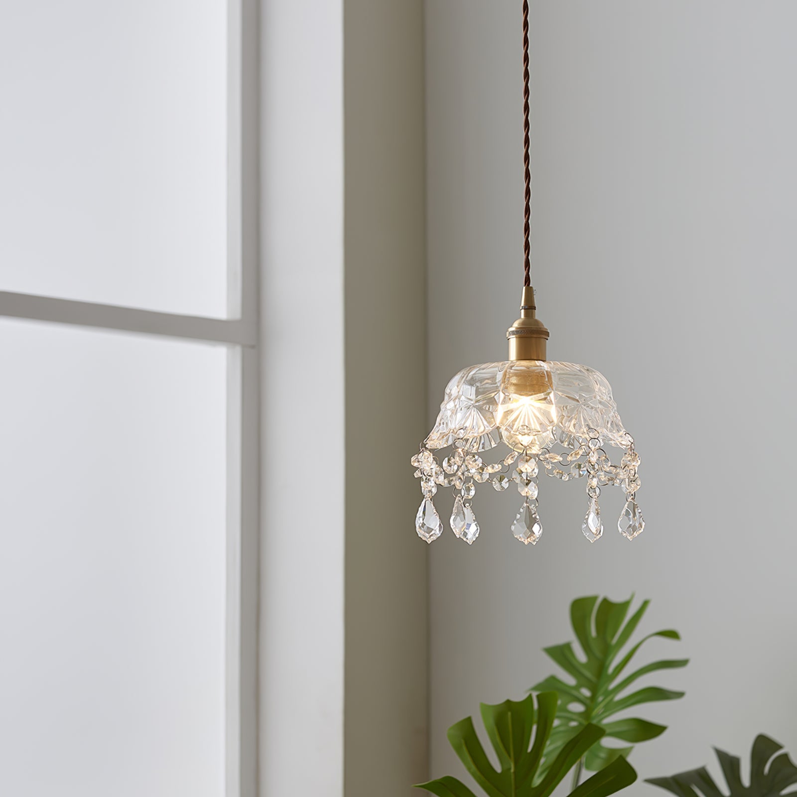 WINTHROP CRYSTAL DROPLET HANGING LANTERN