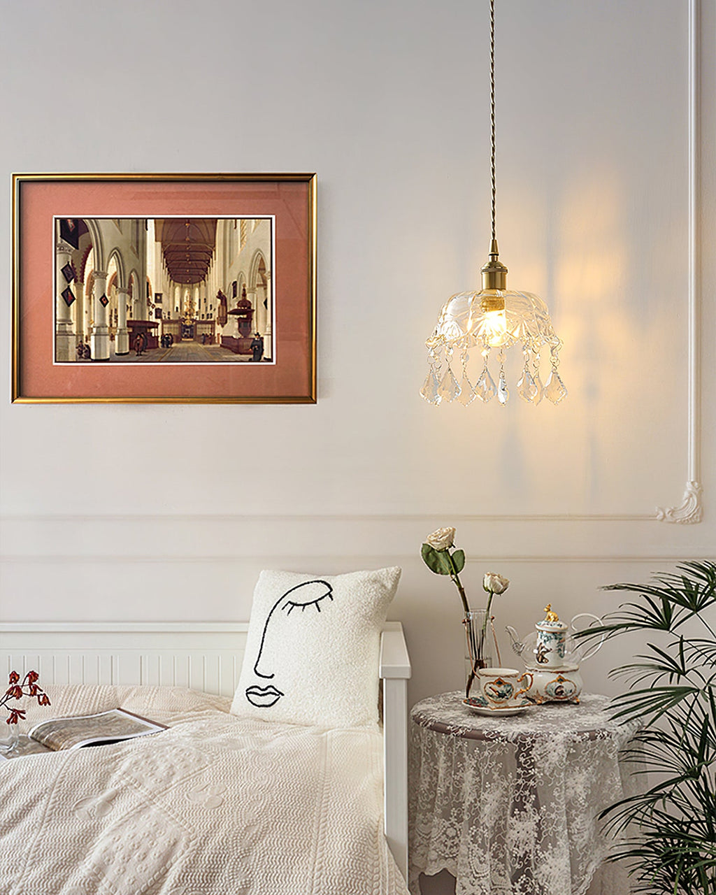 WINTHROP CRYSTAL DROPLET HANGING LANTERN