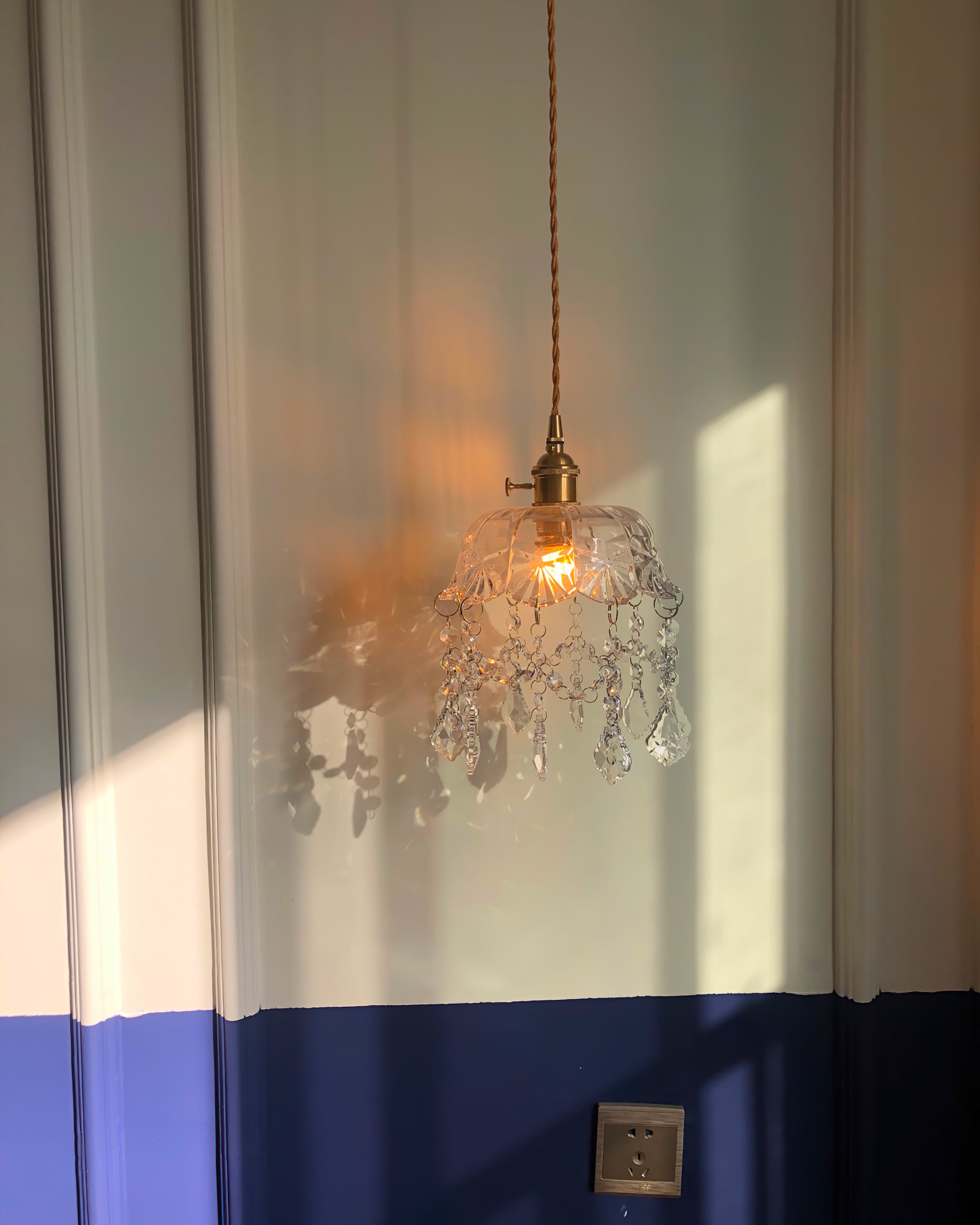 WINTHROP CRYSTAL DROPLET HANGING LANTERN