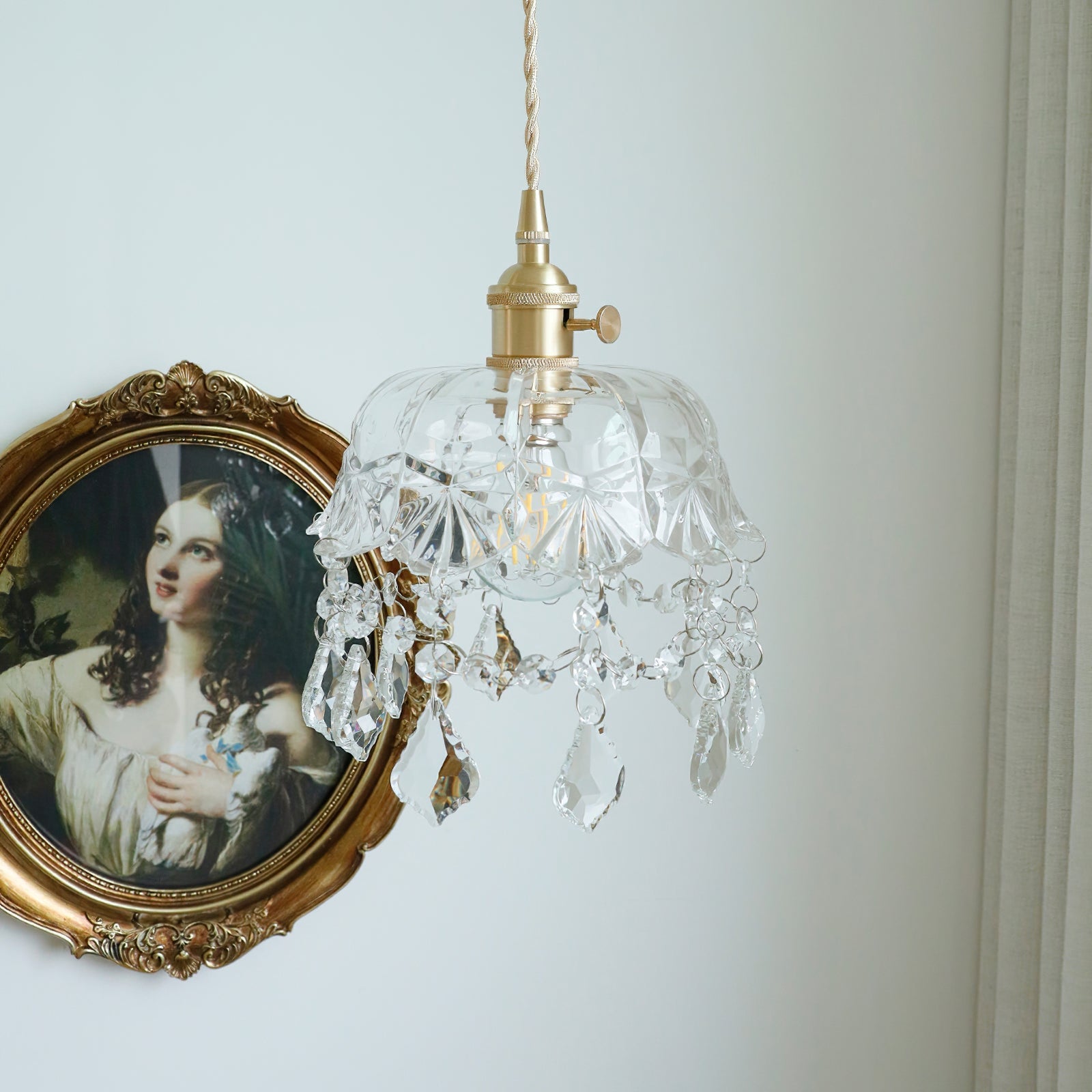 WINTHROP CRYSTAL DROPLET HANGING LANTERN