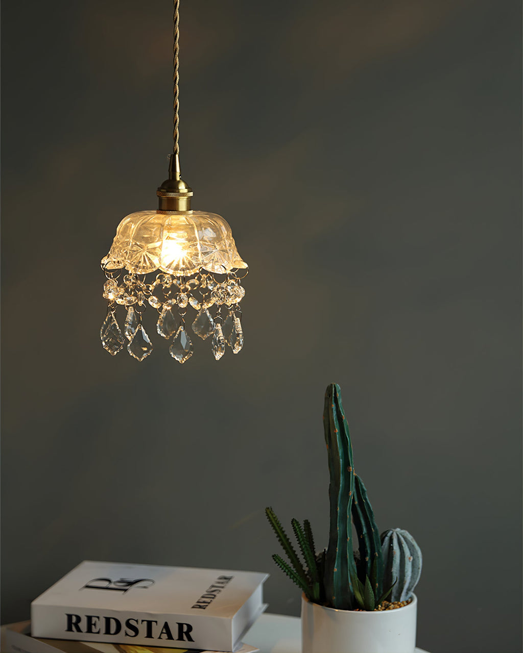 WINTHROP CRYSTAL DROPLET HANGING LANTERN