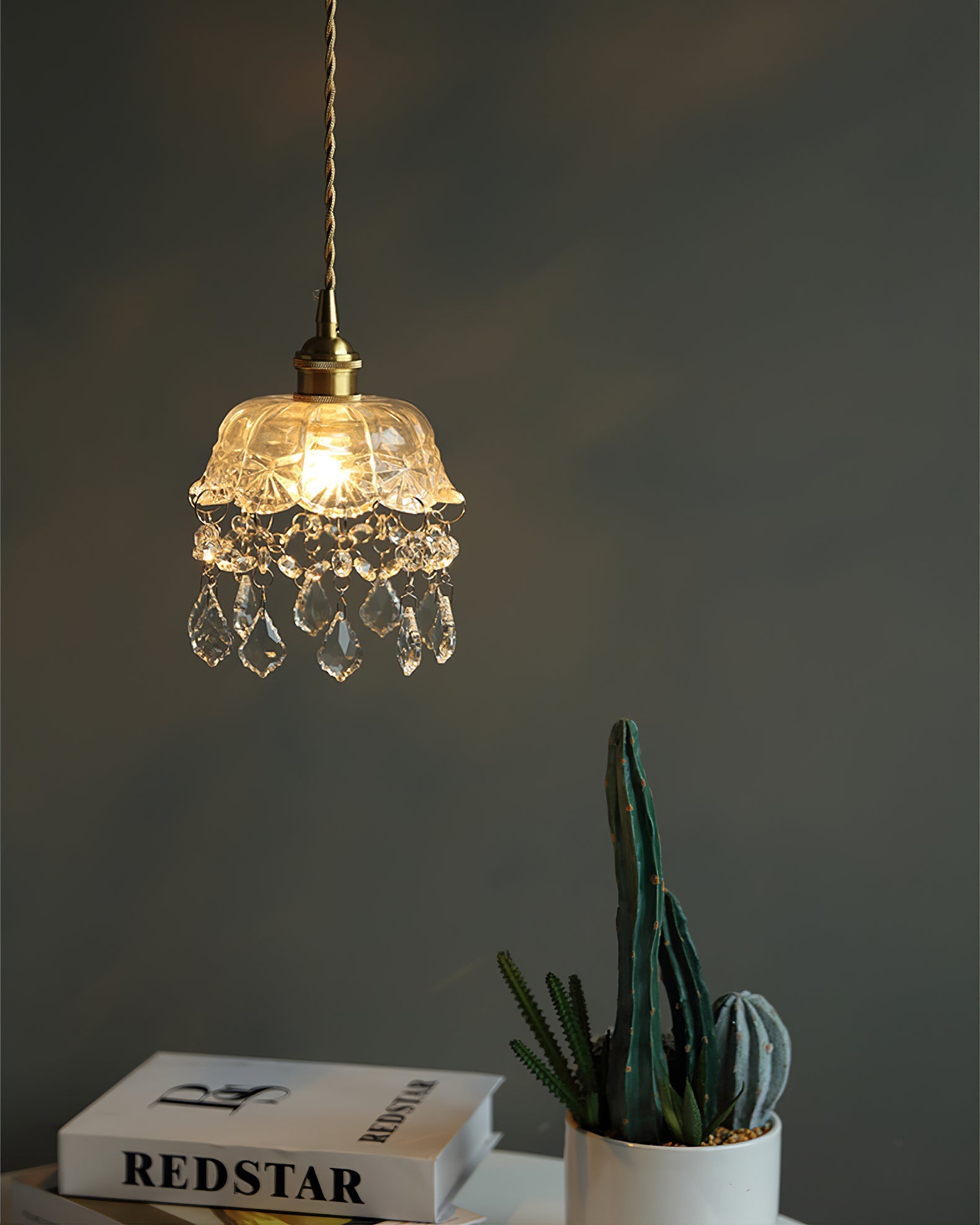 WINTHROP CRYSTAL DROPLET HANGING LANTERN