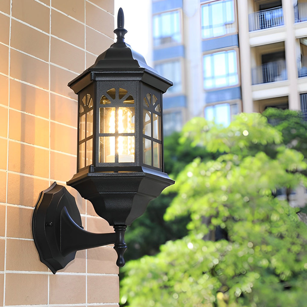 WINTERBOURNE AQUA-GLASS OUTDOOR WALL LANTERN