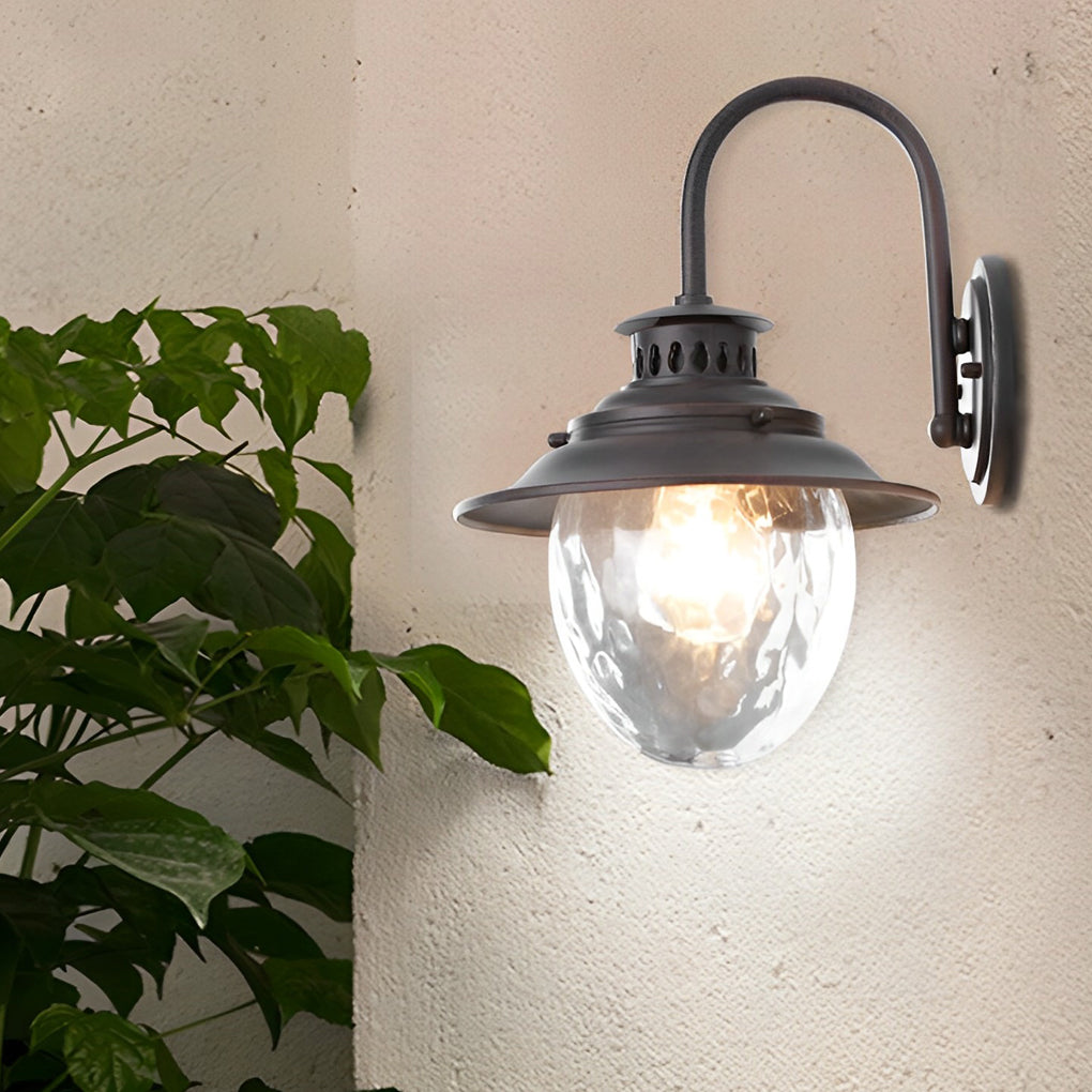 RAVENWOOD GLASS AND METAL OUTDOOR WALL LANTERN