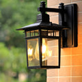 WINDSOR GLASS SHIELD OUTDOOR WALL LANTERN, WEATHER-RESISTANT SCONCE LIGHTING WITHOUT BULB