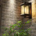 BRACKENBURY RUSTIC GLASS ENCASED OUTDOOR SCONCE