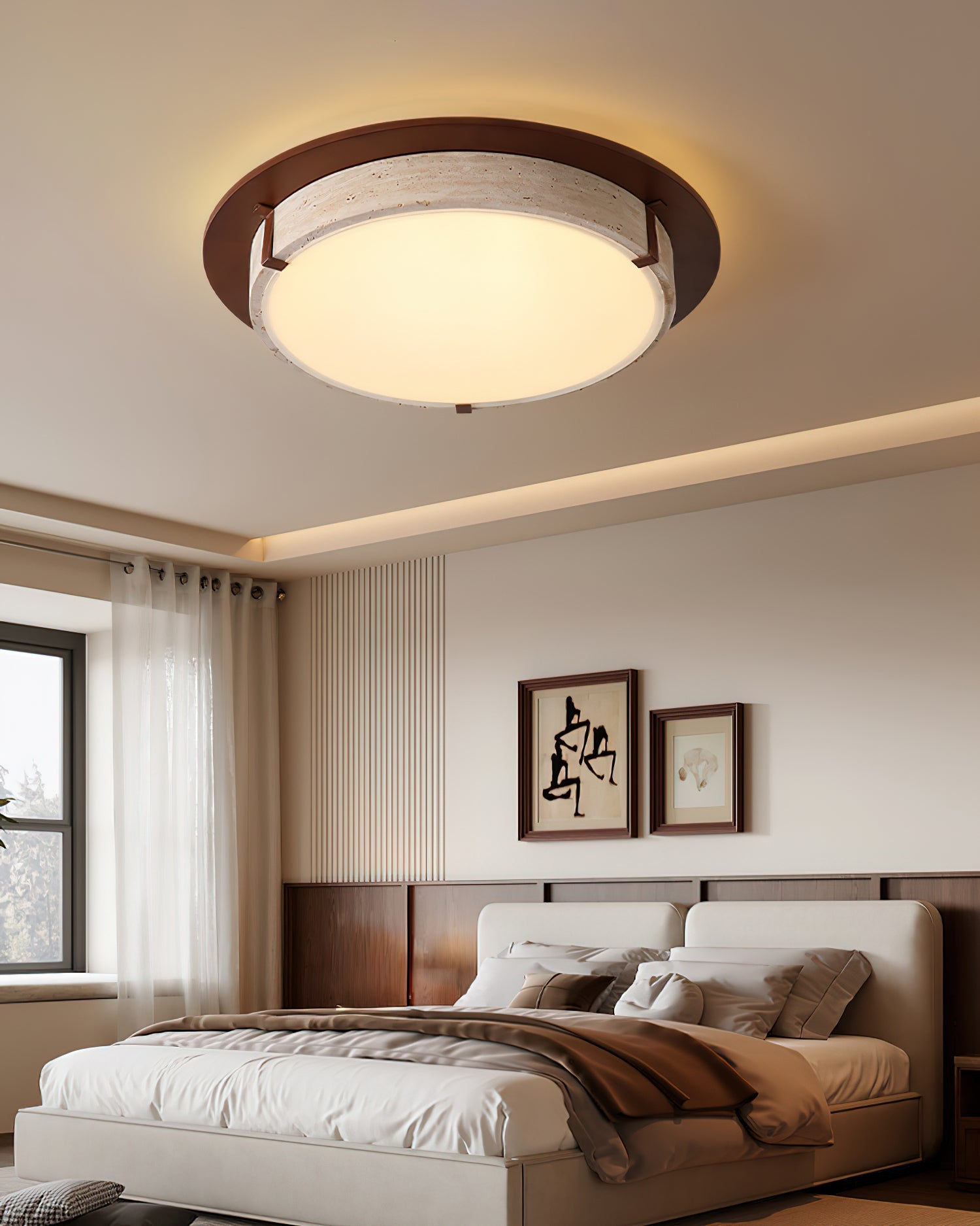 FENWICK RUSTIC WOODEN CEILING LANTERN